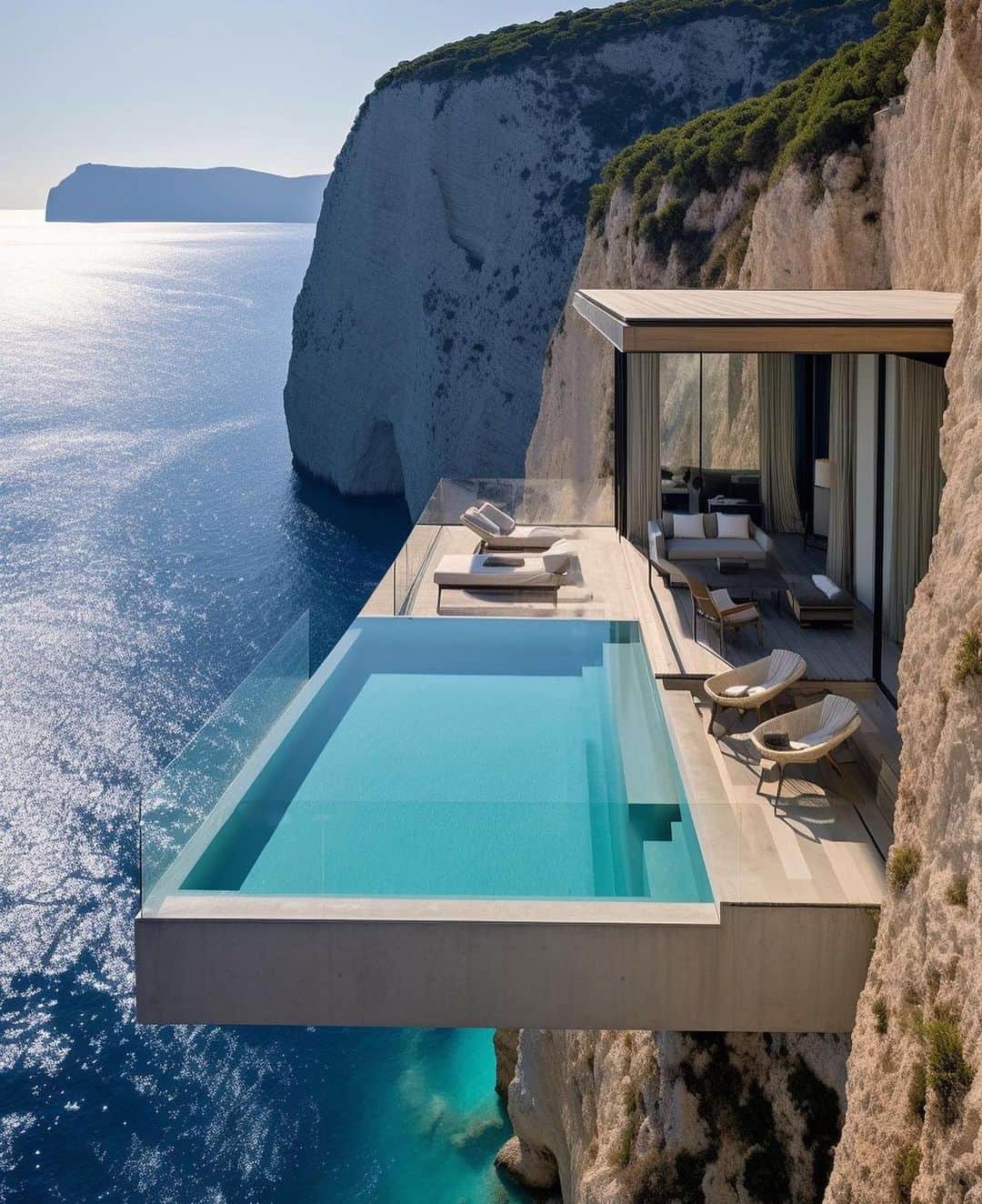 My Interiorのインスタグラム：「House in the rock with a dream view @sunt_mrr」