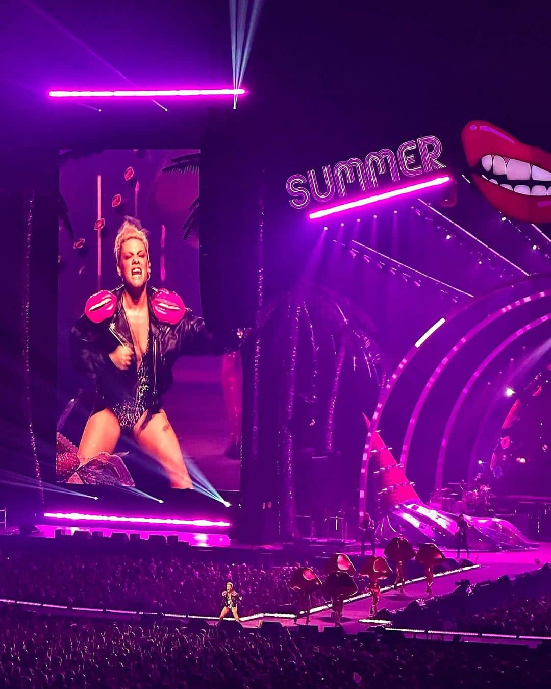 sananasさんのインスタグラム写真 - (sananasInstagram)「She is still a rockstar👩🏻‍🎤Merci @cupra_france d’avoir réalisé un rêve d’enfant ! @pink a été IN-CROY-ABLE ! La performance, ses échanges constants avec ses fans, son humour, son énergie, sa voix 🤩J’ai toujours adoré ses chansons et sa personnalité mais alors là ! Bravo Madame 👏🏻L’un des meilleurs concerts que j’ai vu !! Bon par contre mon coeur s’arrêtait presque quand elle faisait ses acrobaties là 😂  #SummerCarnival #SummerCarnivalTour #Pink」6月21日 16時26分 - sananas2106