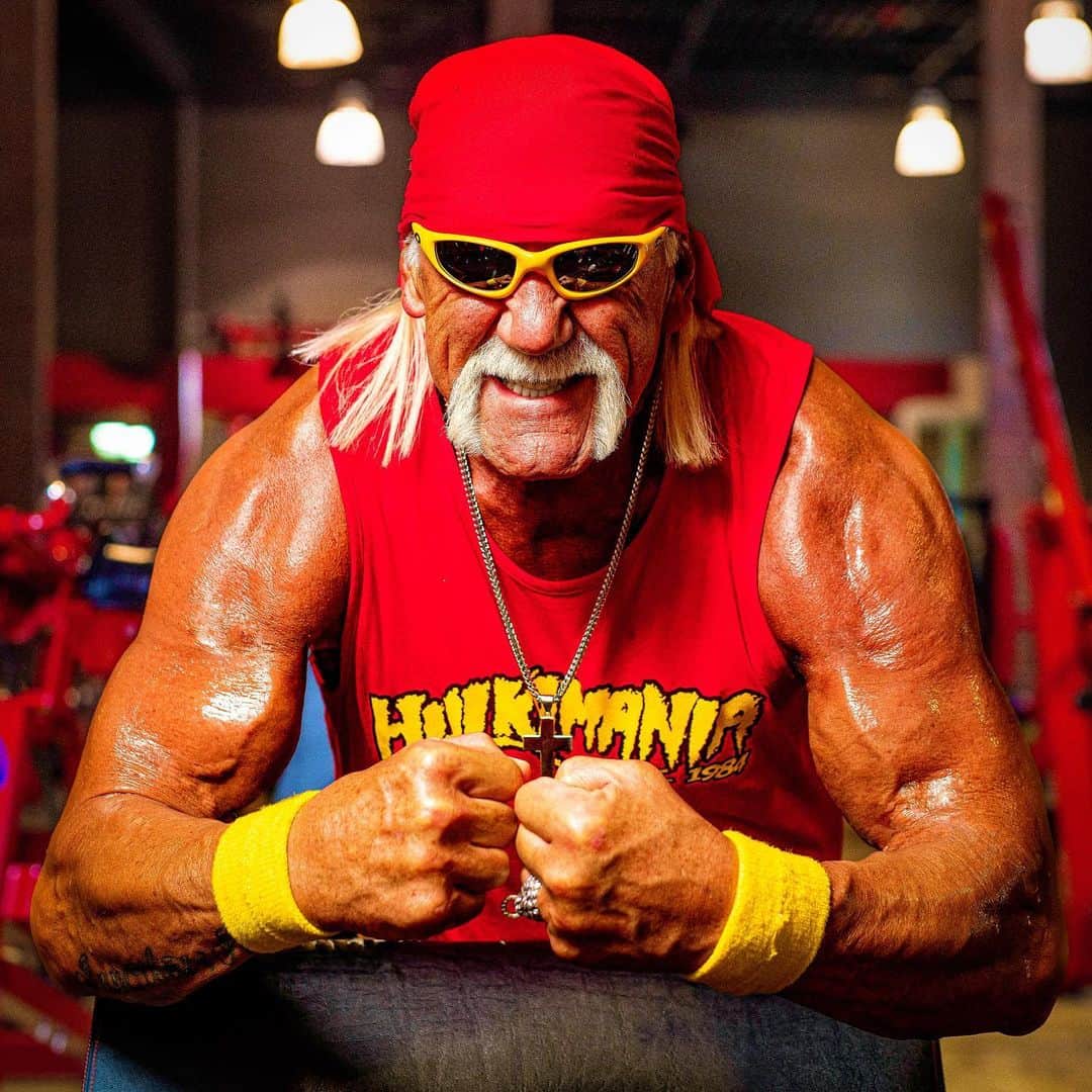 ハルク・ホーガンのインスタグラム：「Hulkster is BACK in red and yellow, tearing it up! Join me on the path to health, wellness, and strength of mind, body, and spirit! @hulkhoganhealth」