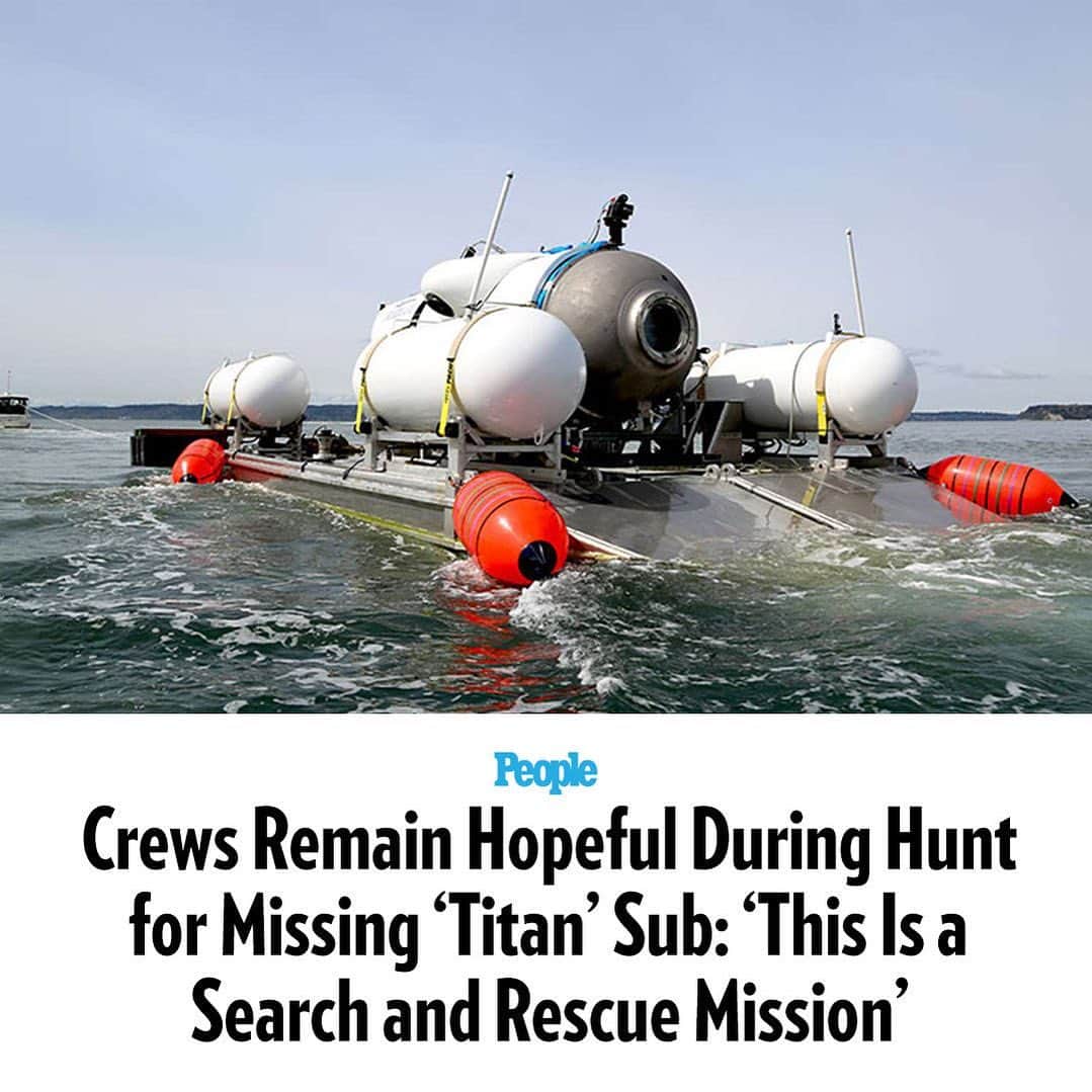 People Magazineさんのインスタグラム写真 - (People MagazineInstagram)「Crews remain hopeful as they continue to search for the Titan, a submersible carrying five passengers that disappeared in the Atlantic on Sunday. “This is a search and rescue mission 100 percent,” United States Coast Guard Captain Jamie Frederick told reporters during a press conference. Tap the link in our bio for the full story. |📷: Ocean Gate/Handout/Anadolu Agency/Getty」6月22日 3時57分 - people