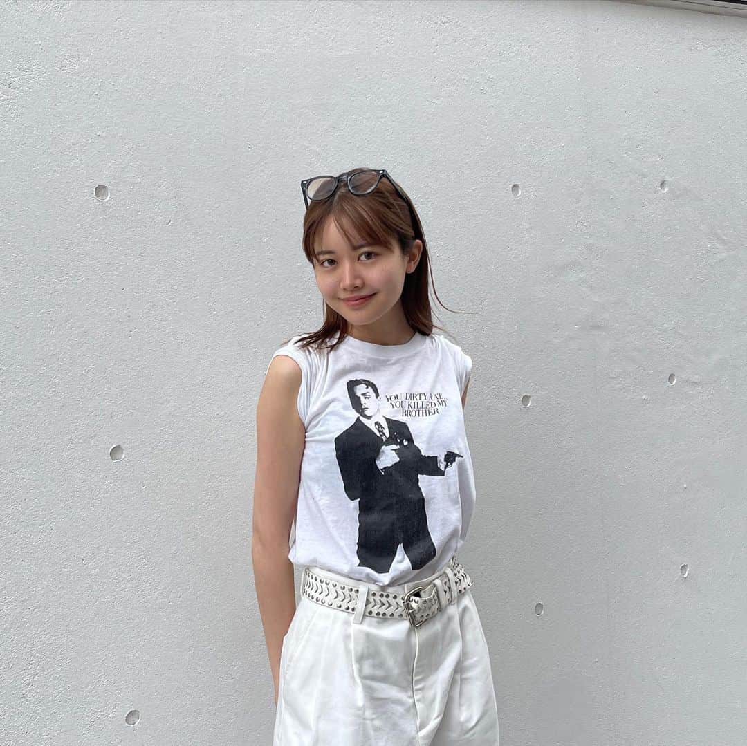 吉成亜美さんのインスタグラム写真 - (吉成亜美Instagram)「今日の服。 姉からは「怖いよ、、」と不評だったT。🤓  #古着#古着tシャツ #구제#빈티지#빈티지룩」6月21日 20時10分 - amiyoshinari