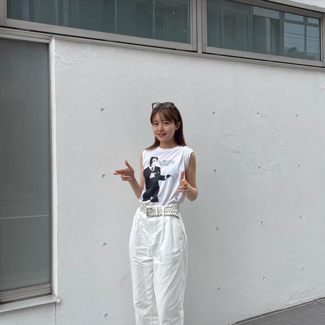 吉成亜美さんのインスタグラム写真 - (吉成亜美Instagram)「今日の服。 姉からは「怖いよ、、」と不評だったT。🤓  #古着#古着tシャツ #구제#빈티지#빈티지룩」6月21日 20時10分 - amiyoshinari