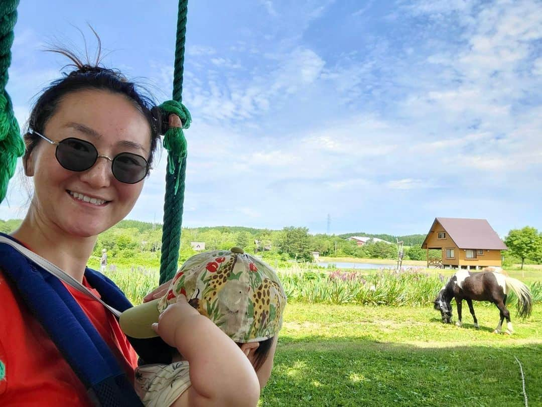 小野祐佳のインスタグラム：「お天気良くて最高だった山旅😙🐴  #鳥海山 #由利本荘市 #アウトドア」