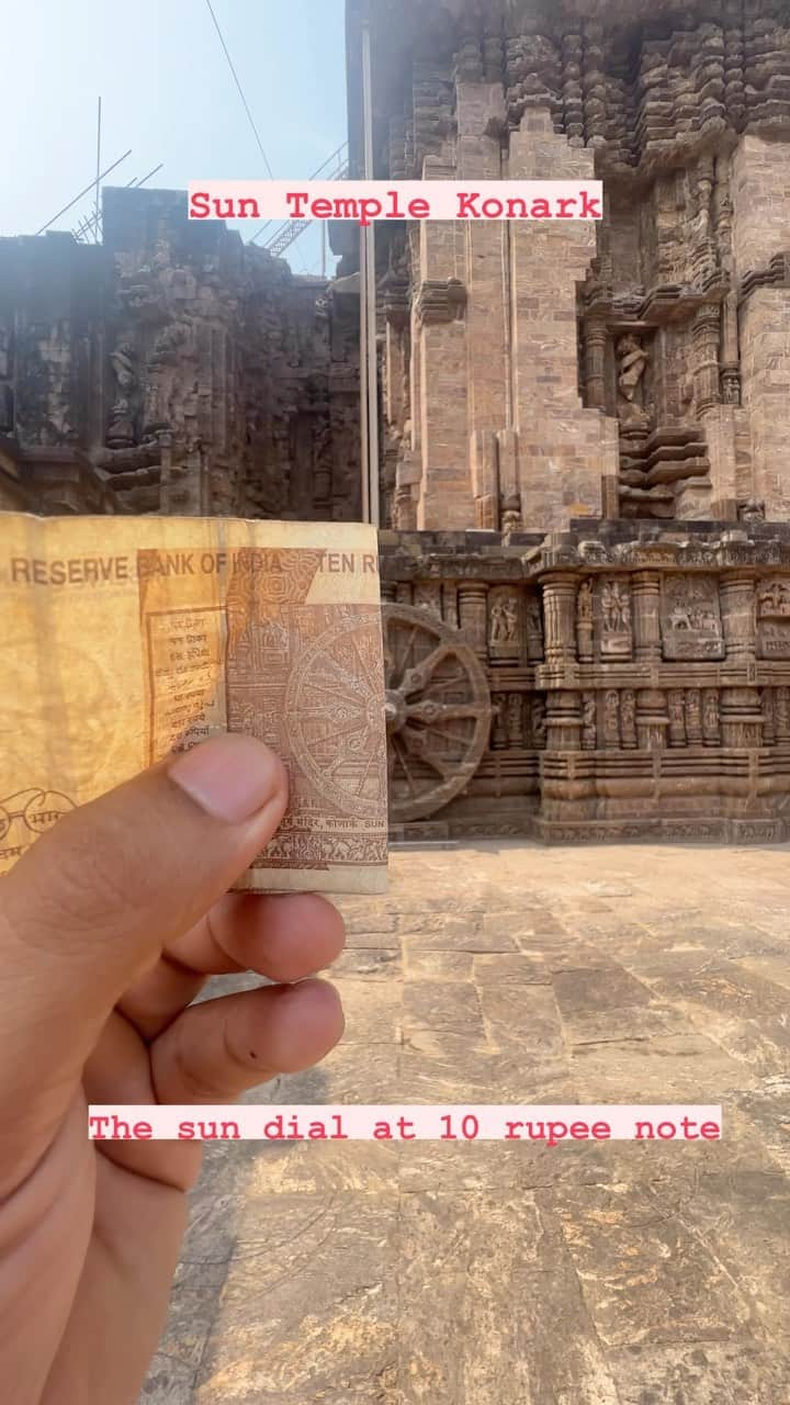 Gaurav Tanejaのインスタグラム：「At sun temple Konark you will find this sun dial at the 10 rupee note  #FlyingBeast #Konark #SunTemple」