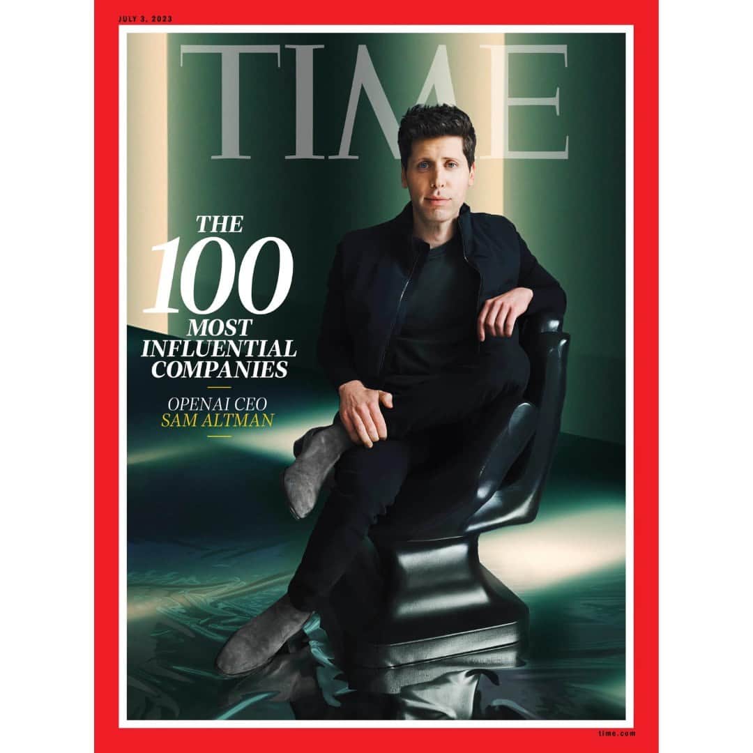 TIME Magazineのインスタグラム：「Sam Altman’s company, OpenAI, is only seven years old. It has fewer than 500 employees. Pipe some pan flutes and whale sounds into the airy, light-filled lobby of its headquarters in San Francisco’s Mission District, and it could almost be mistaken for a spa.  But in the span of 6 months, the company—through its viral product ChatGPT—has vaulted AI into public consciousness. Few doubt it’s at the vanguard of a revolution that will, for better or worse and probably both, change the world.  Recently, Altman joined dozens of other tech leaders and scientists recently to sign a statement that cast the development of AI as a risk on par with pandemics and nuclear war. The worst-case scenario, he said earlier this year, is “lights out for everyone.”  This has become Altman’s calling card, championing the possibilities of AI while urging policymakers to get going on rules of the road to mitigate the dangers. It also informs his belief that we as a species can avoid the worst of what AI could bring.   “Society is capable of adapting as people are much smarter and savvier than a lot of the so-called experts think,” he says. “We can manage this.”  At the link in bio, find out why OpenAI CEO Sam Altman is pushing past doubts about artificial intelligence.  Photograph by Michelle Watt (@wattphoto) for TIME」