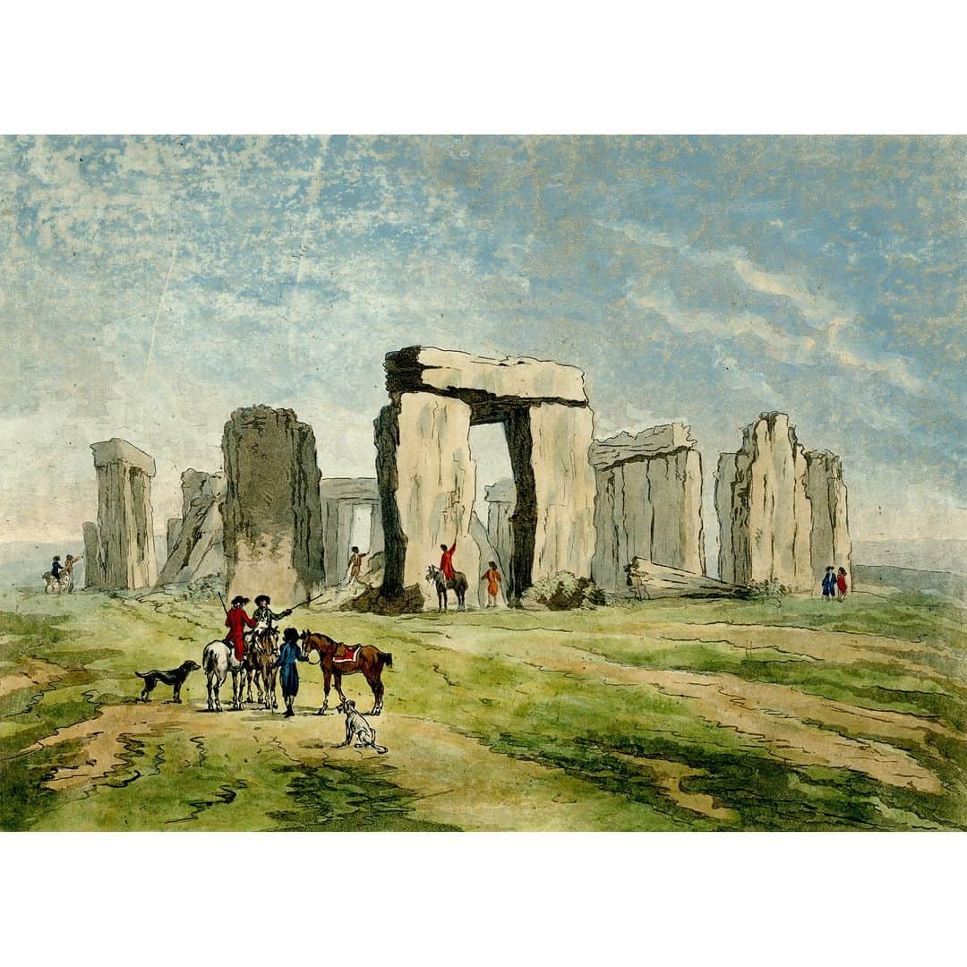 大英博物館さんのインスタグラム写真 - (大英博物館Instagram)「☀ Today is the summer solstice – the longest day of the year in the northern hemisphere, also known as midsummer ☀  Stonehenge was carefully designed to align with the solstice, marking the extreme limits of the sun’s movements – the word solstice is derived from the Latin sol (“sun”) and sistere (“to stand still”).  The enormous sarsen stones and smaller bluestones were precisely arranged to frame two particular events in the year: the sunrise at summer solstice, and the sunset at winter solstice.  🌄Read more about Stonehenge’s significance to the solstice via the link in our bio.   🔎  Julius Caesar Ibbetson (1759-1817), ‘Stone Henge 7 Miles N.W. of Salisbury’. Hand-coloured etching and aquatint on paper, England, 1791.   #BritishMuseum #Stonehenge #Solstice」6月21日 21時22分 - britishmuseum