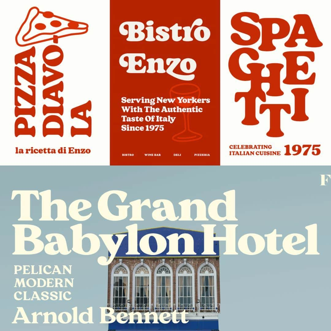 myfontsのインスタグラム：「Get @fenotypefonts perfectly paired Chunk & Giraffe during our Summer Pairings Sale 👙⛱ Chunk Black and Giraffe share a familiar nostalgic vibe yet remain effortlessly unpretentious. Consider Giraffe as the more slender counterpart to Chunk—when used in tandem, they impart a welcoming and amiable atmosphere to your design. Both convey a confident and sturdy look that is perfect for branding and advertising projects.   Buy Chunk and get Giraffe for FREE through June 27 at 11:59 pm EDT.」