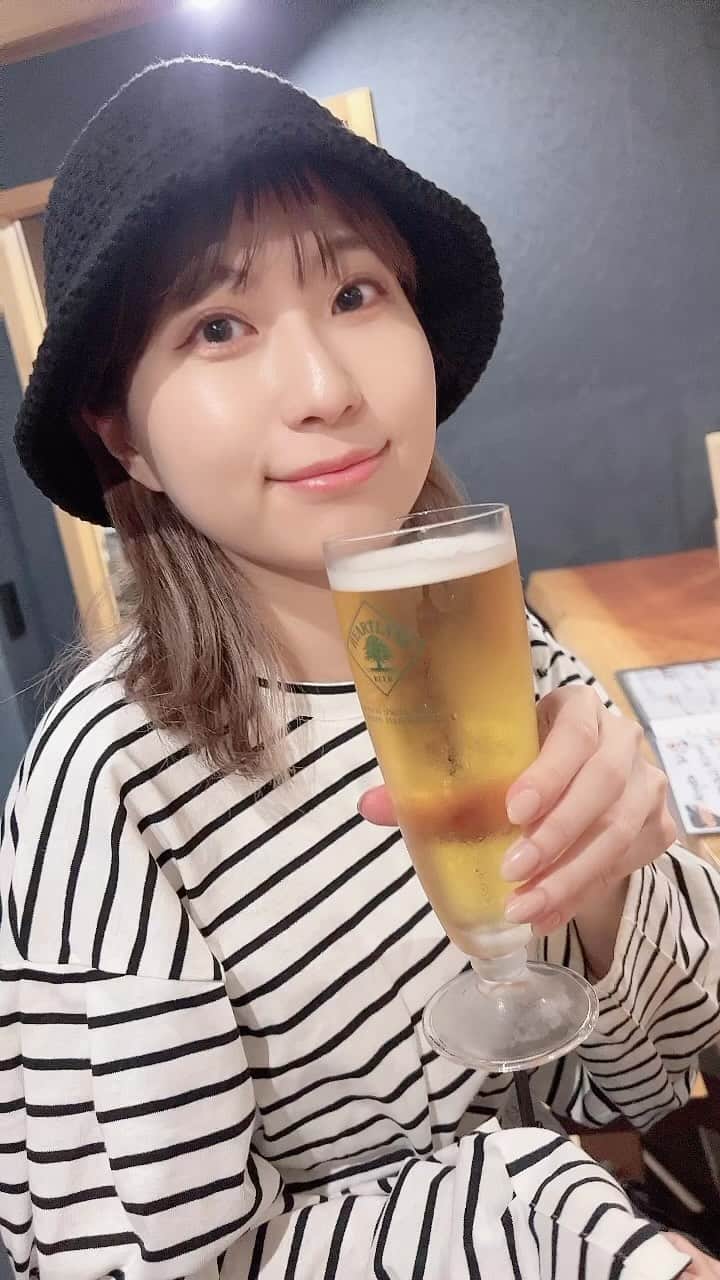 天野麻菜のインスタグラム：「ビール女子。3515」