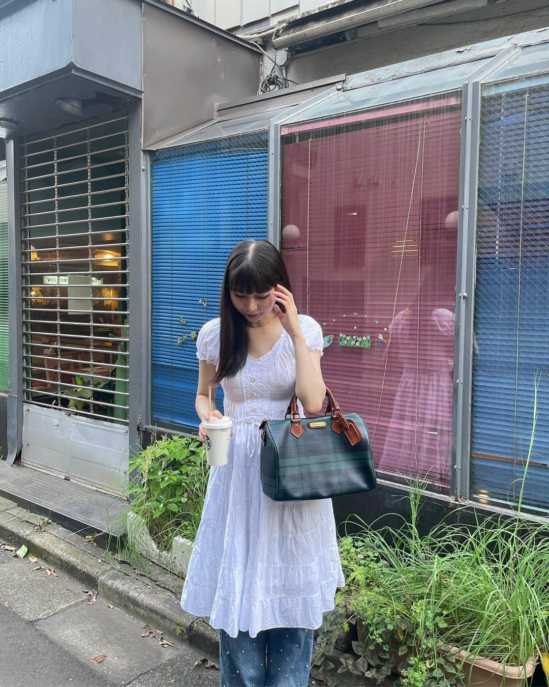 庄司芽生さんのインスタグラム写真 - (庄司芽生Instagram)「少し前に @kittyxxx pupup in tokyoに付き添いで行ったはずがワンピースもデニムもゲットしていました〜〜🍭🤍✨ #めいの服」6月21日 22時28分 - mei_tokyogirlsstyle