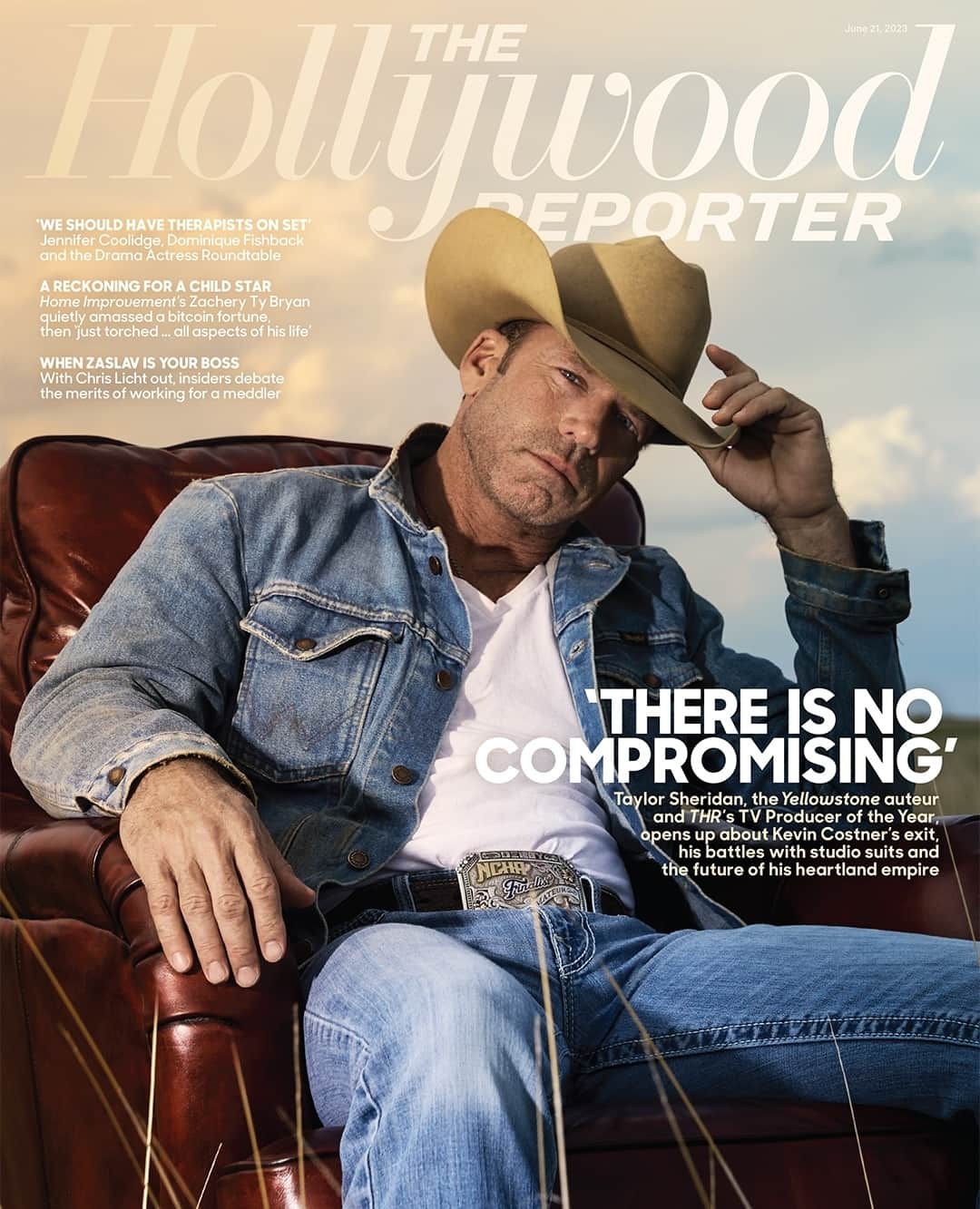 ハリウッド・リポーターのインスタグラム：「“There is no compromising.” ⁠ ⁠ #TaylorSheridan breaks silence on #YellowstoneTV ending, #KevinCostner's exit, that potential #MatthewMcConaughey spin-off, how HBO lost TV’s most popular show and why he doesn't really have a god complex. Read the full feature at the link in bio. ⁠ ⁠ Photographer: Emerson Miller @emersonmiller⁠ Grooming: Kristen Shaw @shawnesssss⁠ Location: 6666 Ranch @6666ranch」