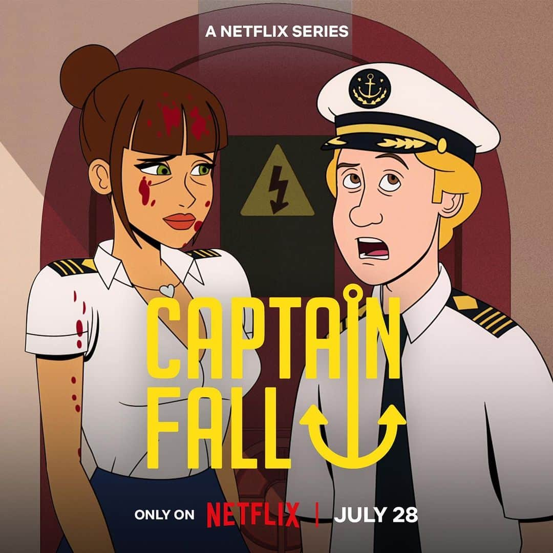 ジェイソン・リッターのインスタグラム：「I’m so excited that Captain Fall is finally coming out!! July 28th on Netflix! ⚓️⚓️⚓️」