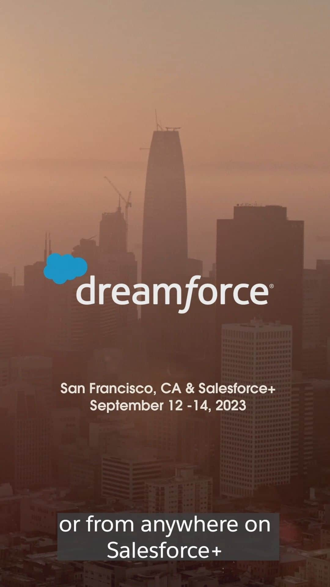 Salesforce のインスタグラム：「omg… #DF23 reg is live!!! This is not a drill, Trailblazers. 3 days of AI + Data + CRM magic are about to take over San Francisco this September. Get your passes now for the largest, most iconic event in tech at the link in bio.」