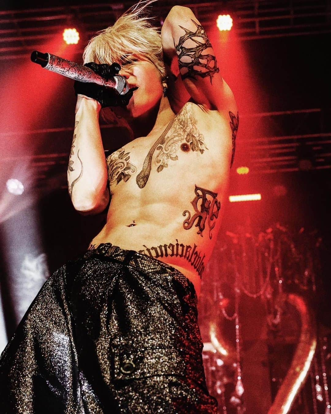 Hydeのインスタグラム：「Tokyo, Day 4. Not enough blood!!  #HYDE #HYDELIVE2023 #声出し解禁 #ZeppHaneda」