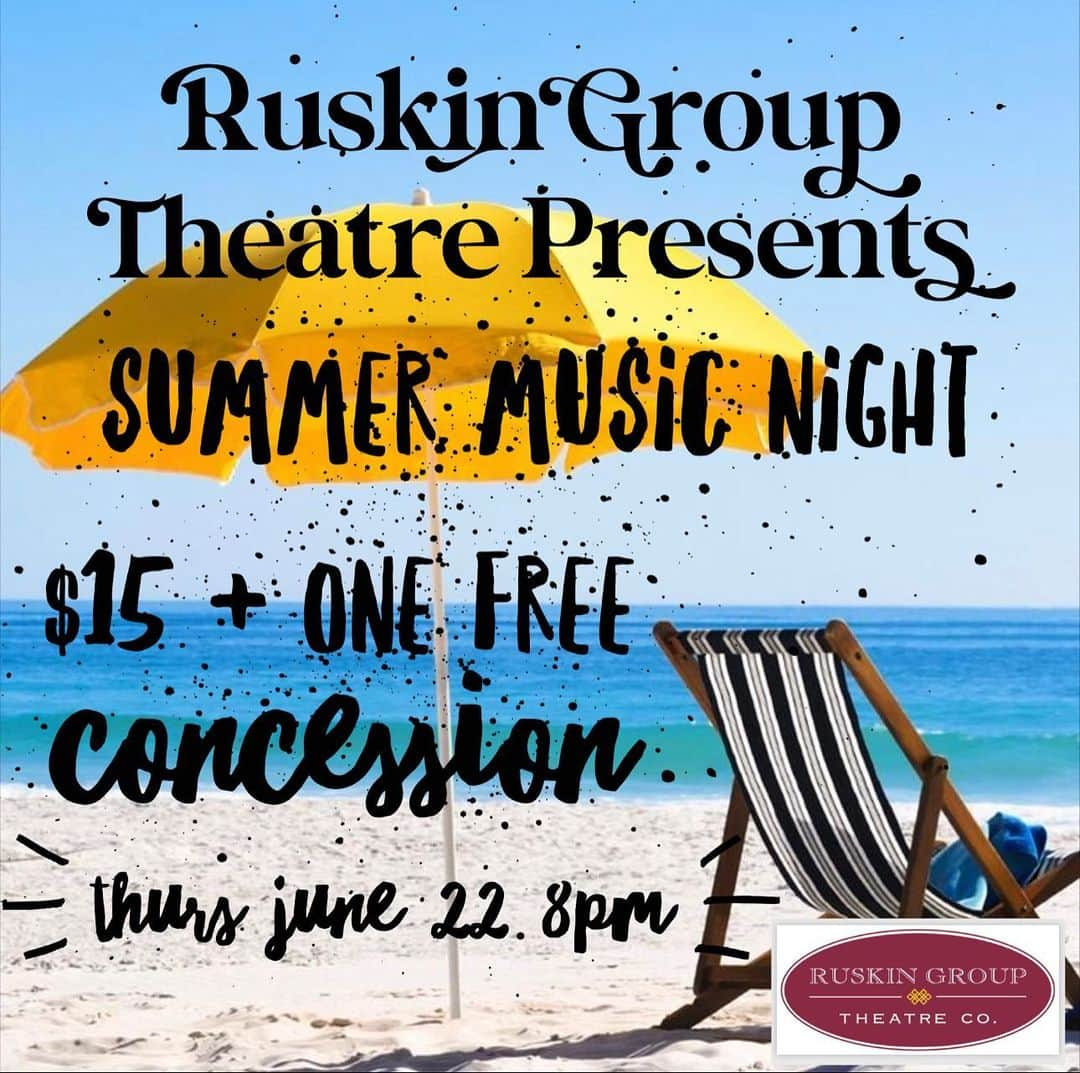 ロブ・モローのインスタグラム：「Doing a few fun tunes w/these groove-sters tomorrow (thurs) 8p. Come hang, dance, drink, celebrate summer!  Ruskin Theater 3000 Airport Ave, Santa Monica CA 90405 @ruskingroupthtr」