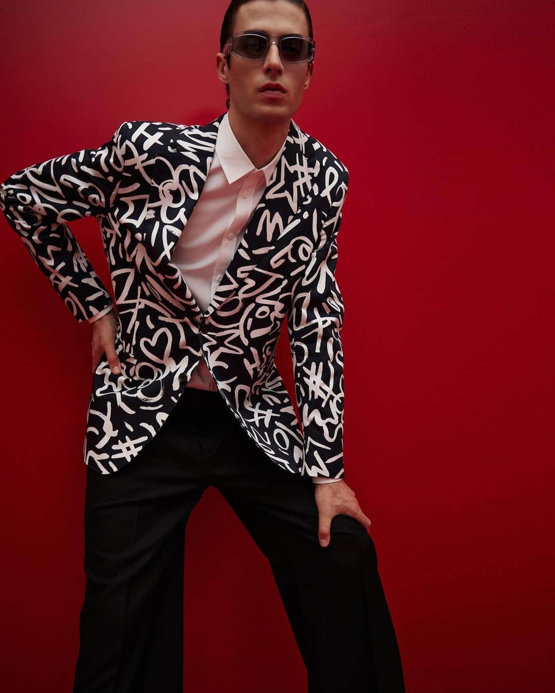 Moschinoのインスタグラム：「FOR EVERY TYPE OF MOSCHINO MAN  New styles, coming your way: an exclusive look at our menswear collection for Spring/Summer 2024.   Photo and styling by the Welch's @thewelchscreative #Moschino #MoschinoSS24」