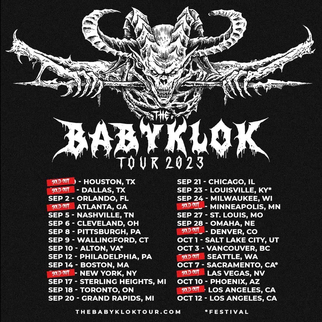BABYMETALさんのインスタグラム写真 - (BABYMETALInstagram)「The BABYKLOK Tour with BABYMETAL & DETHKLOK @metalocalypse is selling fast. Get tickets and VIP packages before they're gone: thebabykloktour.com」6月22日 1時00分 - babymetal_official