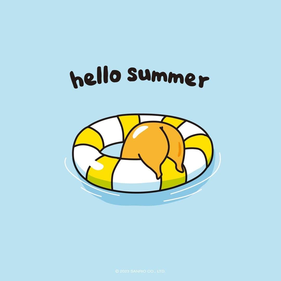 ぐでたまのインスタグラム：「sun’s out, buns out… ☀️ #firstdayofsummer」