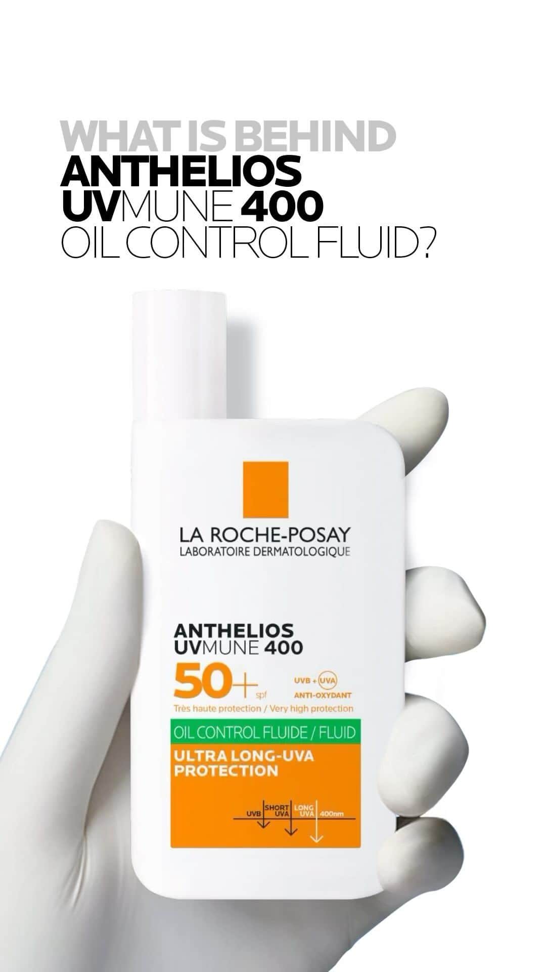 La Roche-Posayのインスタグラム：「Behind every great product, there are amazing ingredients!  Thanks to its unique formula, Anthelios UVMUNE 400 Oil Control Fluid delivers ultra-long UVA protection with a matte finish – yes, even for oily skin! 😎    All languages spoken here! Feel free to talk to us at anytime. #larocheposay #anthelios #UVMune400 #sunprotection #oilyskin #sensitiveskin Global official page from La Roche-Posay, France.」