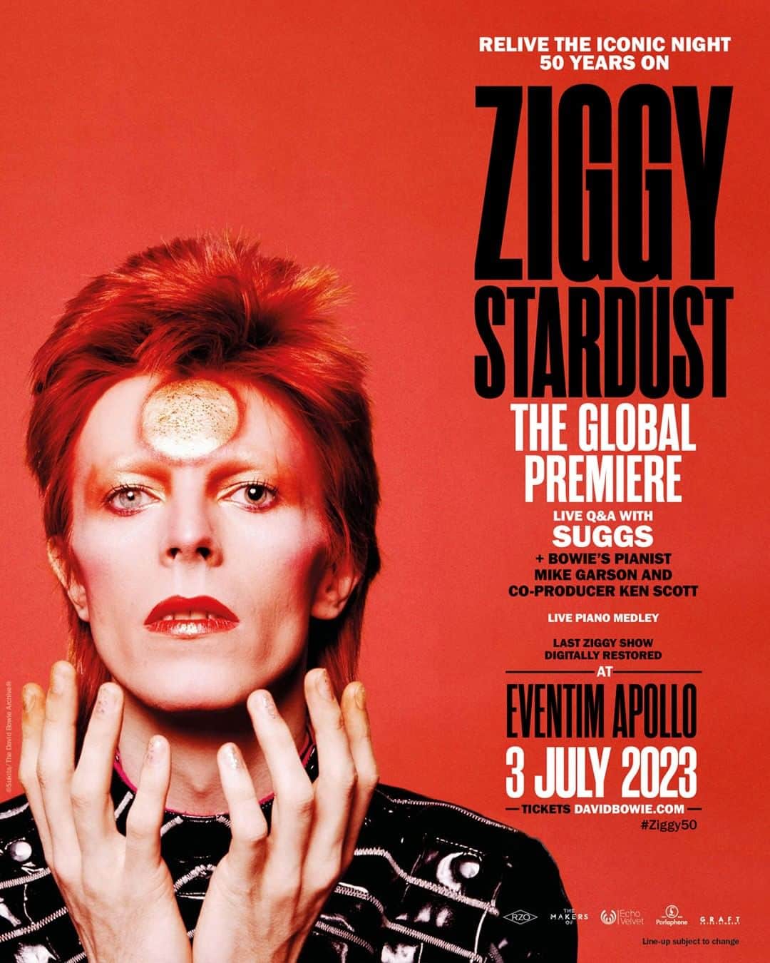 デヴィッド・ボウイさんのインスタグラム写真 - (デヴィッド・ボウイInstagram)「SUGGS JOINS HAMMERSMITH Q&A PANEL  “In my Madness, I see your face in mine...”  Madness frontman Suggs will be on the Ziggy Stardust Q&A panel on 3rd July, reflecting on Bowie’s influence on his own life and music career, and how the Ziggy persona allowed him to “dream bigger”. Suggs will be joined live on stage at the @EventimApollo by Bowie’s pianist Mike Garson and co-producer Ken Scott (in UK & Europe).   More info: https://www.davidbowie.com/ziggy (Linktree in bio)  📸 by Sukita  #Ziggy50 #BowieSuggs #BowieKenScott #BowieGarson #BowieHammersmithOdeon50th #ZiggyMoPi」6月22日 1時22分 - davidbowie