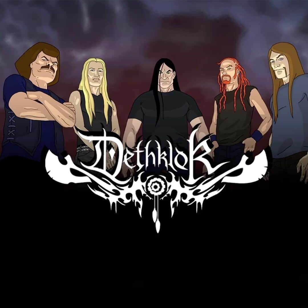 Revolverのインスタグラム：「💀 Dethklok have awakened!   We’re celebrating with: ⚡ A new deluxe collector’s issue dedicated to the Metalocalypse stars ⚡ Limited-edition vinyl variants of all 4 of their albums, including ‘Dethalbum IV’ ⚡ 4 Dethklok T-shirts in exclusive colorways   💀 Order yours now. 🔗 Link in bio.」