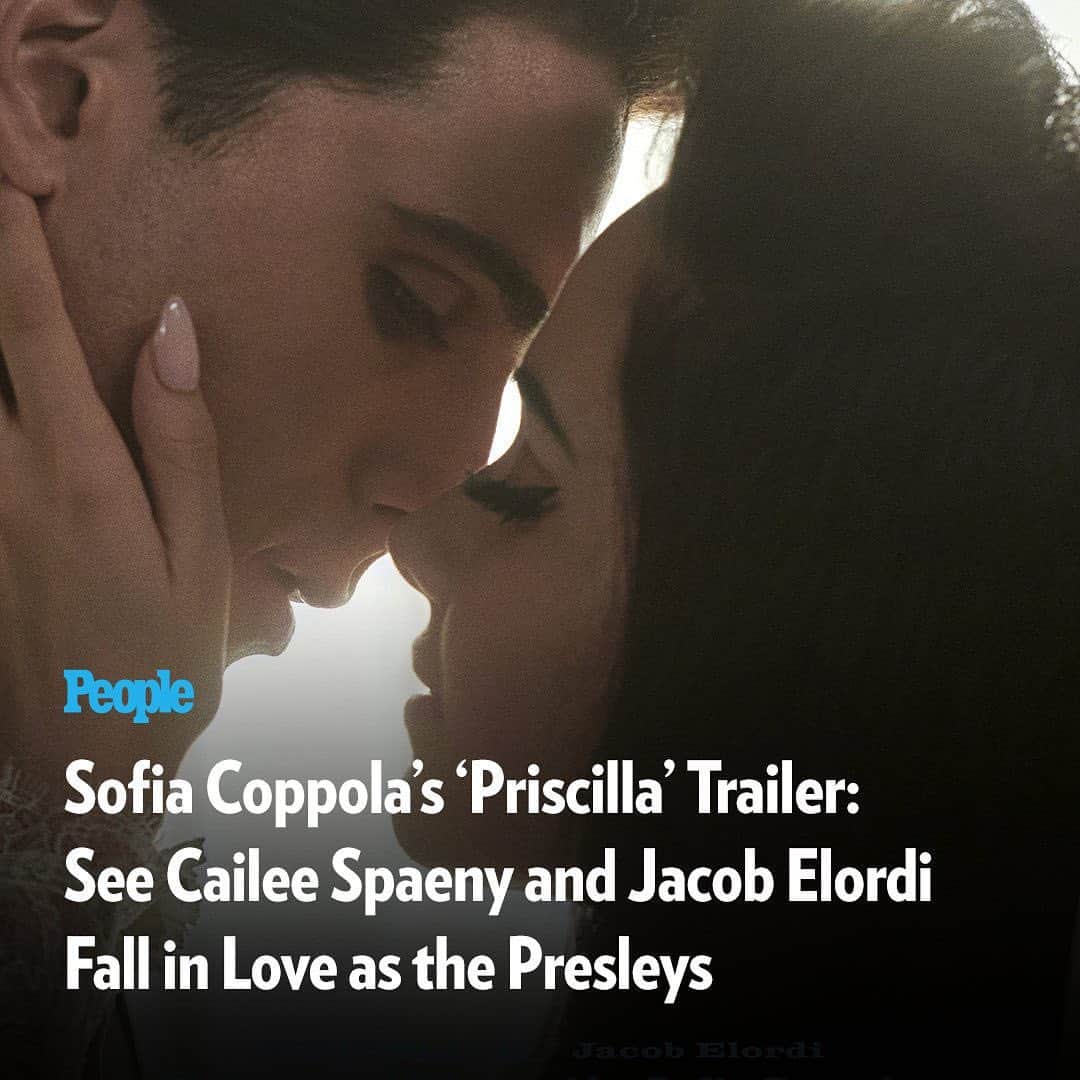 People Magazineさんのインスタグラム写真 - (People MagazineInstagram)「Jacob Elordi and Cailee Spaeny are bringing the Presley romance to life. ✨ The Euphoria actor stars as Elvis and the Mare of Easttown actress plays the title role in director Sofia Coppola's ‘Priscilla’ — watch the first trailer at the link in our bio. | 📷: A24」6月22日 2時18分 - people