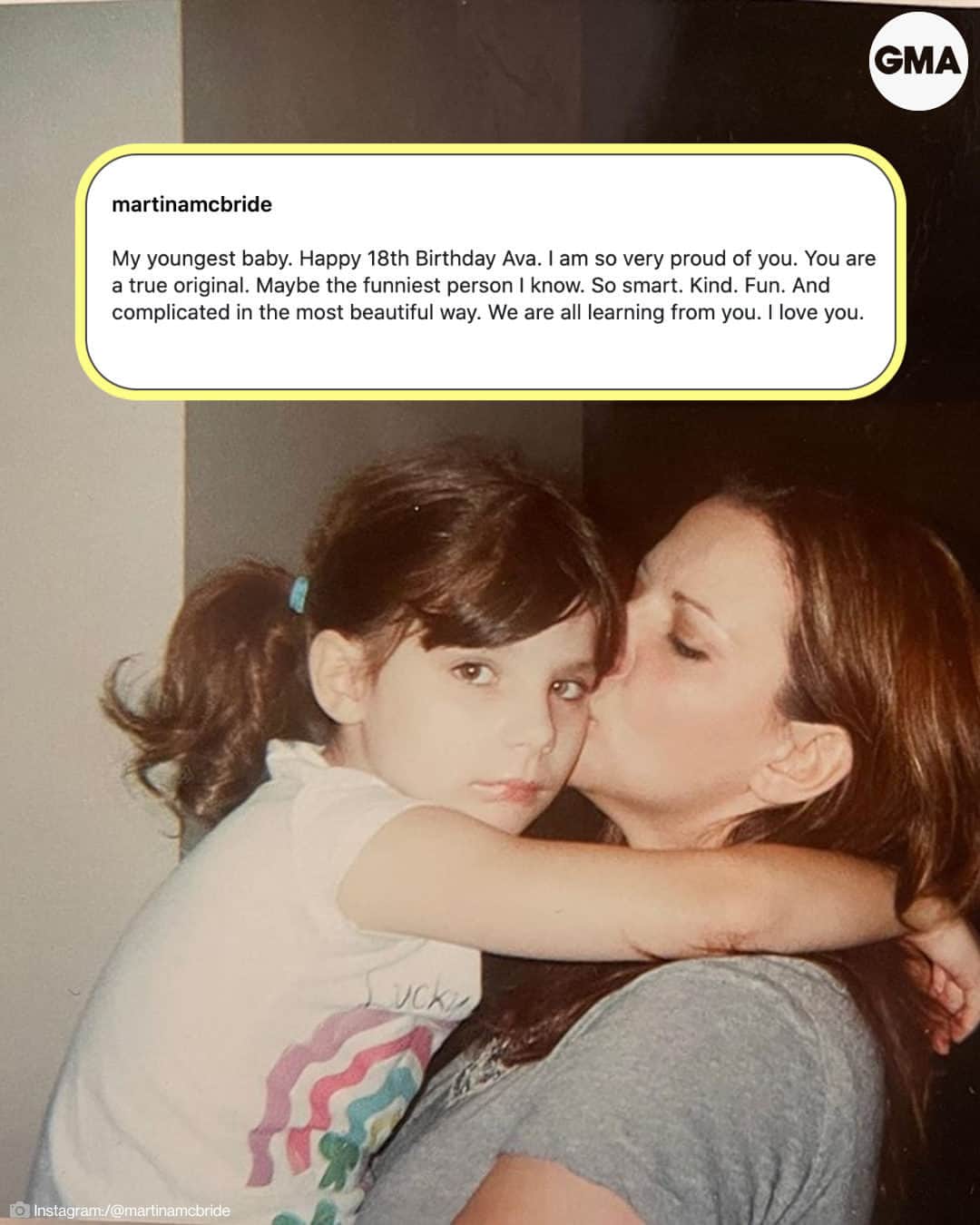 Good Morning Americaさんのインスタグラム写真 - (Good Morning AmericaInstagram)「This one's for Martina McBride's baby girl ❤️ The country star celebrated her daughter Ava's 18th birthday with this adorable Instagram post. Find more at our link in bio.」6月22日 2時45分 - goodmorningamerica