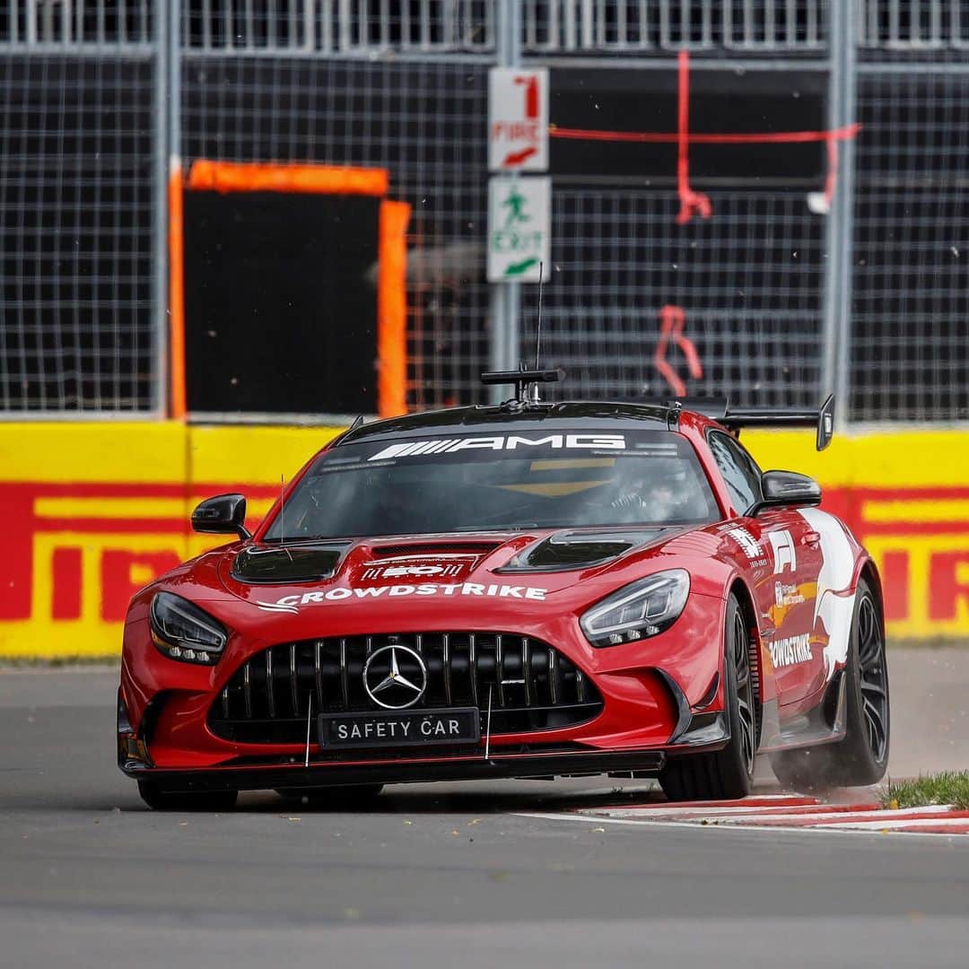 MERCEDES AMG PETRONASさんのインスタグラム写真 - (MERCEDES AMG PETRONASInstagram)「Action shot. 📸 50 never looked so good. 😜  Celebrating a special anniversary for the Safety Car last weekend in Canada. 😍」6月22日 3時14分 - mercedesamgf1