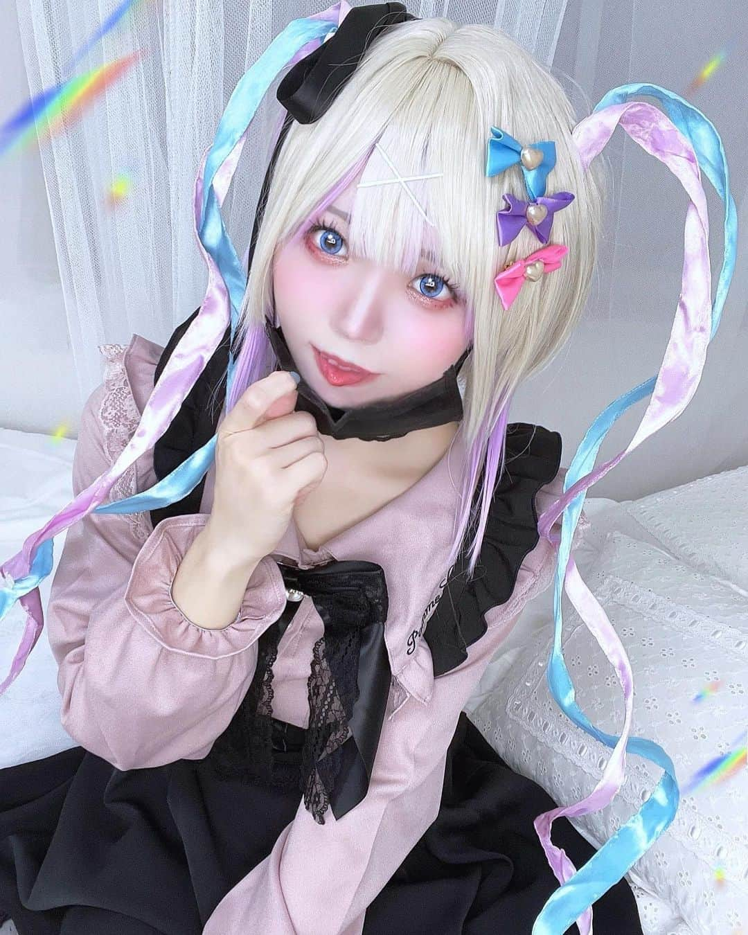 千夢のインスタグラム：「ジェルばんは〜！🧬🩷💕 ・ 超てんちゃんの地雷私服ver.  大好きなものの組み合わせ尊すぎる🎀 (ツインテにリボンつけてたり何気に再現してるので比べて見てみてね♡) #needygirloverdose  #needygirl #超てんちゃん  #超絶最かわてんしちゃん  #超天ちゃん #超てんちゃんコスプレ  #NEEDY_GIRL_OVERDOSE  #needy_pic  #超天醬 #cosplay #cosplayer #cosplays #cosplaying #cosplaygirl #cosplaymodel #cosplayersofinstagram #cosplaymakeup #model #kawaii #japanesecosplay #japaneseidol  #japan_of_insta  #japanesegirl #japanesegirls  #instafollow #followme  #selfiegirl #selfie #コスプレ #コスプレイヤー」