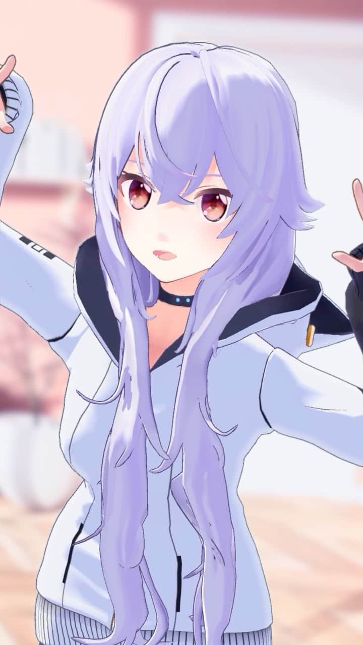 アズマリムのインスタグラム：「OHAYO!☀️🐈  It means good morning in Japanese. I will study hard today!  What is "Ohayo" in your country?😊  #ohayo #goodmorning #animegirl #azumalim #virtual」