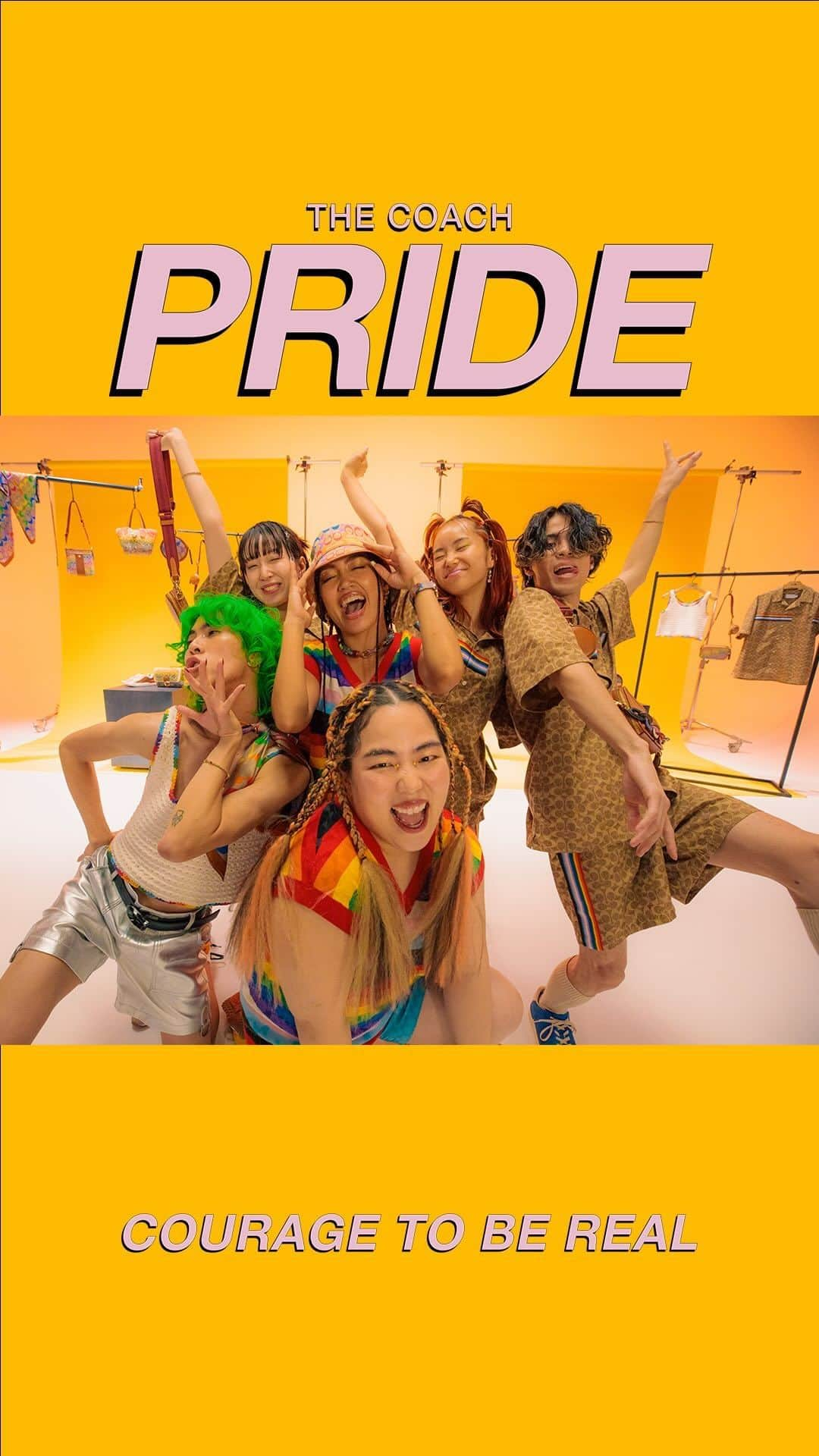 ゆりやんレトリィバァのインスタグラム：「🌈🔥"Courage to Be Real(リアルに生きる勇気)”🔥🌈  自分らしく生きたり、自分を好きになることって実はとても勇気がいりますよね！そして私は自分らしさとは何かもわからなくなってしまうことがありました。でも、自分は自分でしかなくて、まず自分を認めて可愛がってあげるのはは自分しかいないのだから、勇気を出してリアルに生きていこうとしています🥹🔥🔥🔥すこしずつ🥹🔥🔥  今回、RIEHATA さん @riehata さんたちの仲間に入れて頂いて、 コーチプライドコレクションを着て一緒にダンスをさせて頂きました！🥹❤️❤️🌈🌈🌈  🕺🕺🕺🕺🕺 RIEHATA さん @riehata   Macotoさん @macthelonger  ASUPIさん @asupi_pipi  Renaさん @rena_hattori  SHOTAさん @shota_ako 🕺🕺🕺🕺🕺  みなさん本当に素敵で、自分らしく自分を表現しているパワーにとても感動しましたし、私もさらに自分らしく生きようと思いました🥹🔥🔥🔥とても勇気がいることだと思いますが、自分を大好きになったら自分以外の人のことももっと大好きになって、さらに楽しく生きられるような気がします🥹🌈🌈🌈🌈🌈  自分自分すみません🥹❤️❤️✌️  #CoachJapan #CoachPride  #コーチプライド  @coach_Japan  💅💄💇‍♀️ ゆりやん’s makeup and hair style  @hoshino_kanako   ❤️❤️❤️❤️❤️❤️❤️❤️❤️❤️」