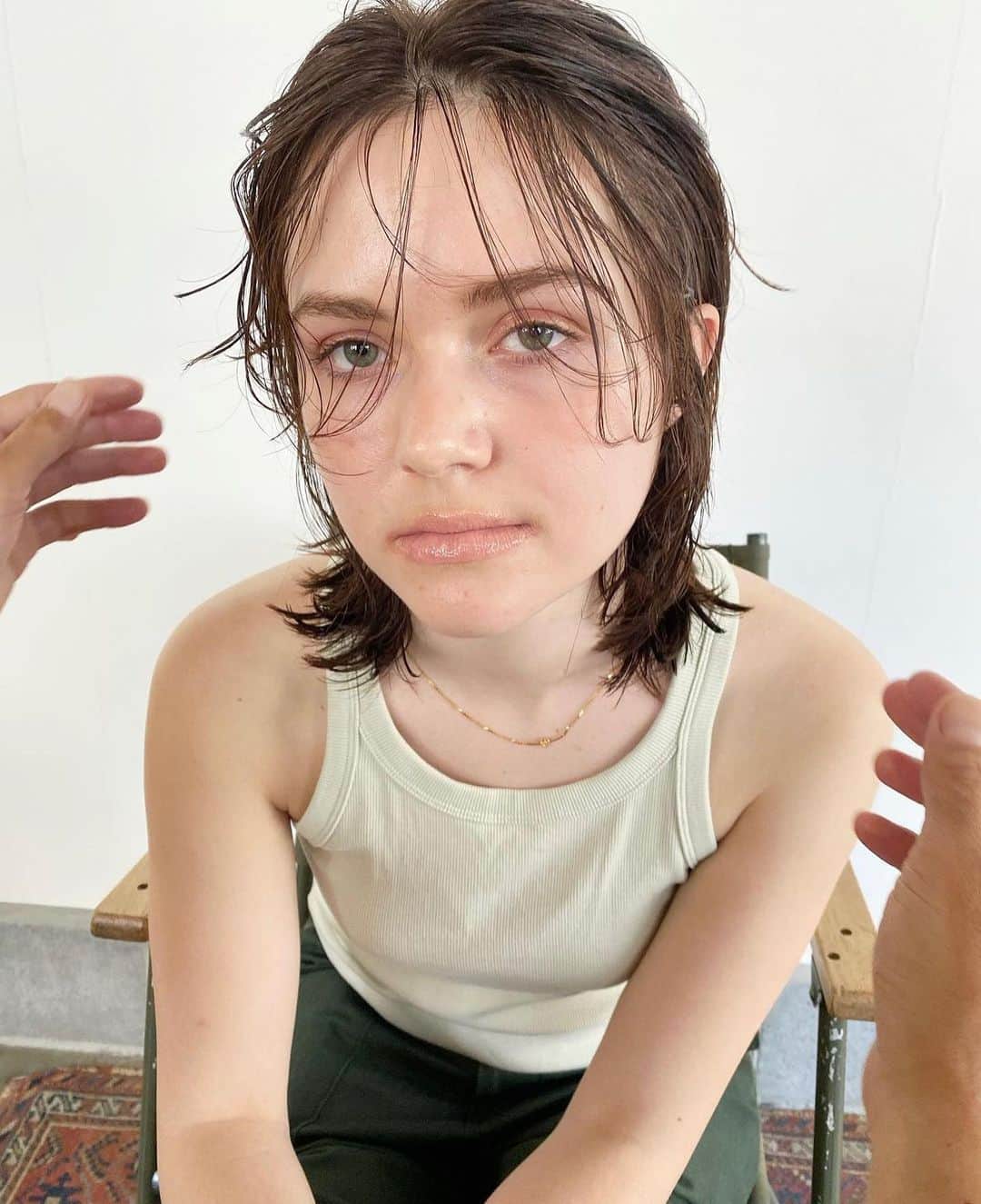 nanukさんのインスタグラム写真 - (nanukInstagram)「nude beige . wet hair. hai @zak2