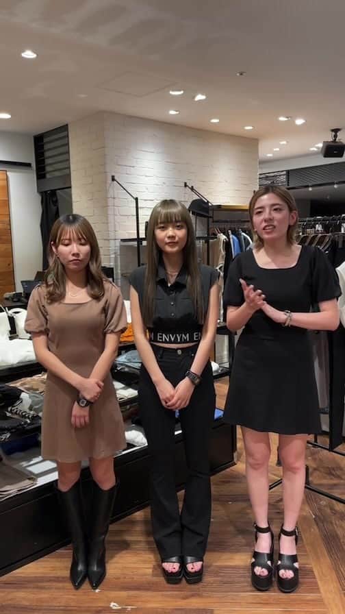 ENVYMのインスタグラム：「【𝙞𝙣𝙨𝙩𝙖𝙇𝙄𝙑𝙀🎬】 ⁡ ⁡ ２３日発売商品を紹介してます✨ ぜひご覧ください❕ ⁡ ⁡ REINA / 158cm 骨格ストレート TSUBASA / 155cm 骨格ウェーブ MIU / 153cm 骨格ウェーブ ⁡ ⁡ --------------------------------- ⁡ ENVYM WEBSTORE PRESALE start!! max50%OFF🉐 ⁡ プロフィールTOPのURLからチェックお願いします✅ ⁡ #envym #2023ss #summer」