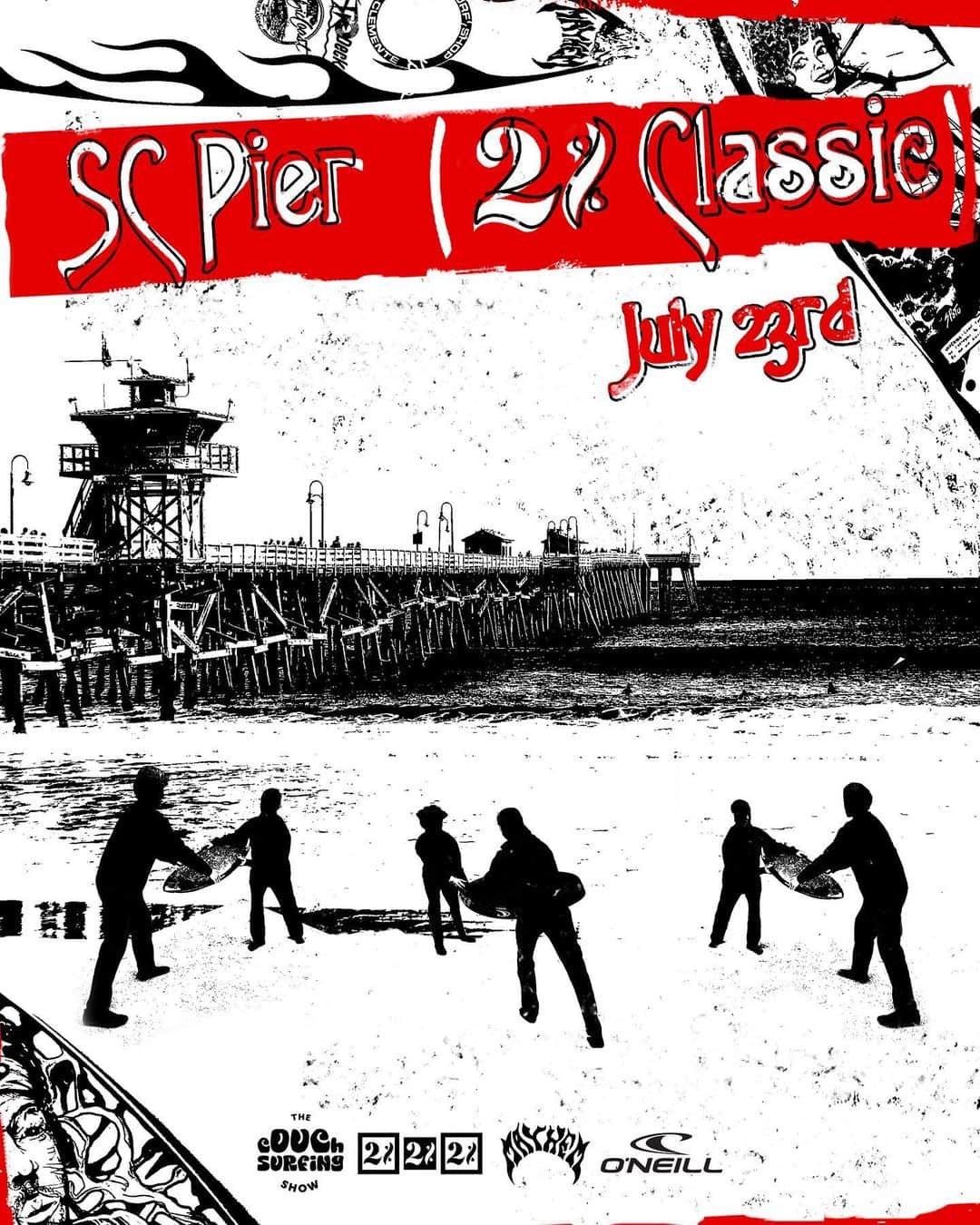 コロヘ・アンディーノのインスタグラム：「🚨2️⃣🚨2️⃣🚨2️⃣🚨2️⃣🚨  San Clemente Pier, July 23  The first ever 2% classic entry fees have opened.  U18 (17 and under) competitors will get a chance to draft a pro , girl pro and a junior surfer to team up with.  Snake draft will happen the night before live at a venue (TBD)  All surfers will surf on a vintage lost board dusted off and repaired from Matt Biolos’ attic.   Teams will ride same board per round. Surfboard will act as a baton.   Surf trivia or childish game will decide order of board selection prior to round.   Games, prizes and merch with the crew.   Girl pros, Pros , Jrs spots already filled  Entry for groms - 100$ http://www.liveheats.com/brilloproductions  Come Hang!  🚨2️⃣🚨2️⃣🚨2️⃣🚨2️⃣🚨」