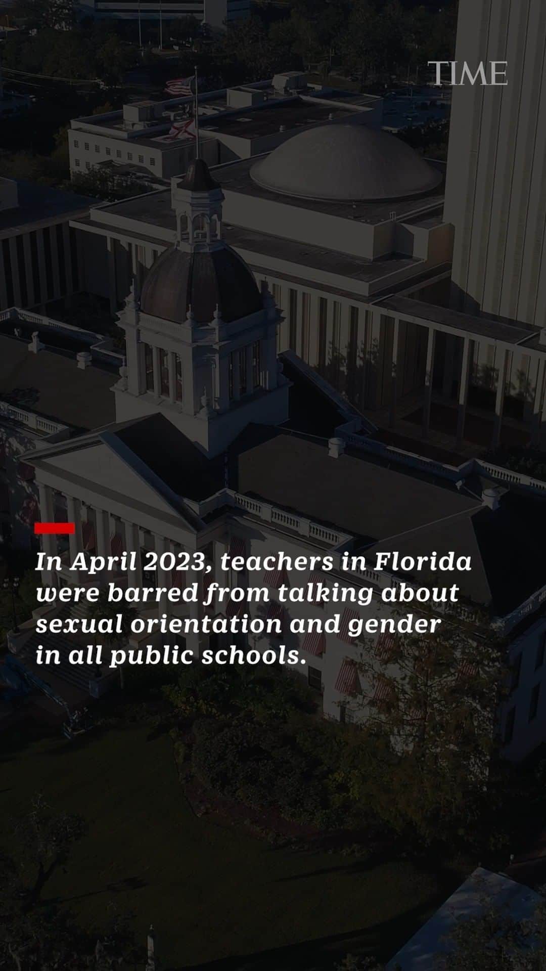 TIME Magazineのインスタグラム：「Teacher Michael Woods speaks on Florida’s anti-LGBTQ push: “We will not make it easy for you to pretend we do not exist”」