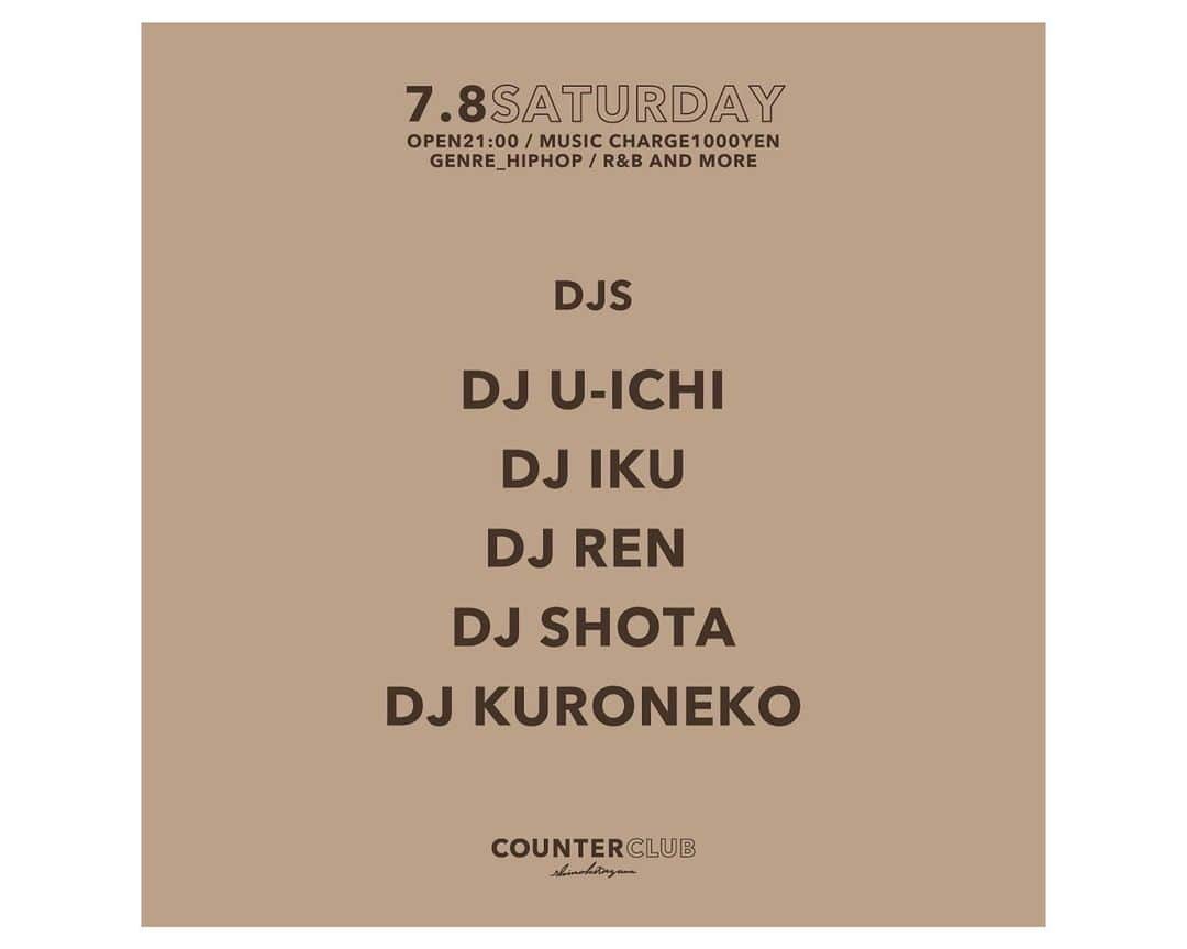 DJ U-ICHIのインスタグラム：「下北沢にてDJやらせていただきます♪ 素敵なバーラウンジにて、素敵なDJの方々と一緒なので楽しみです。 ゆったり良い音と良いお酒とフードも出店されてるみたいなので、お時間ある方はぜひぜひ遊びに来てくださいね♪ フロアにもいますのでお声かけしてください！ 乾杯しましょう🥂  #djuichi  @ryotammuramoto くん お声かけありがとうございます！」