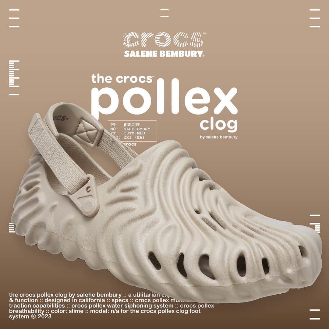 のインスタグラム：「CROCS × SALEHE BEMBURY launches Friday 23rd June at Dover Street Market Ginza and on the DSMG E-SHOP  @crocs  @salehebembury」