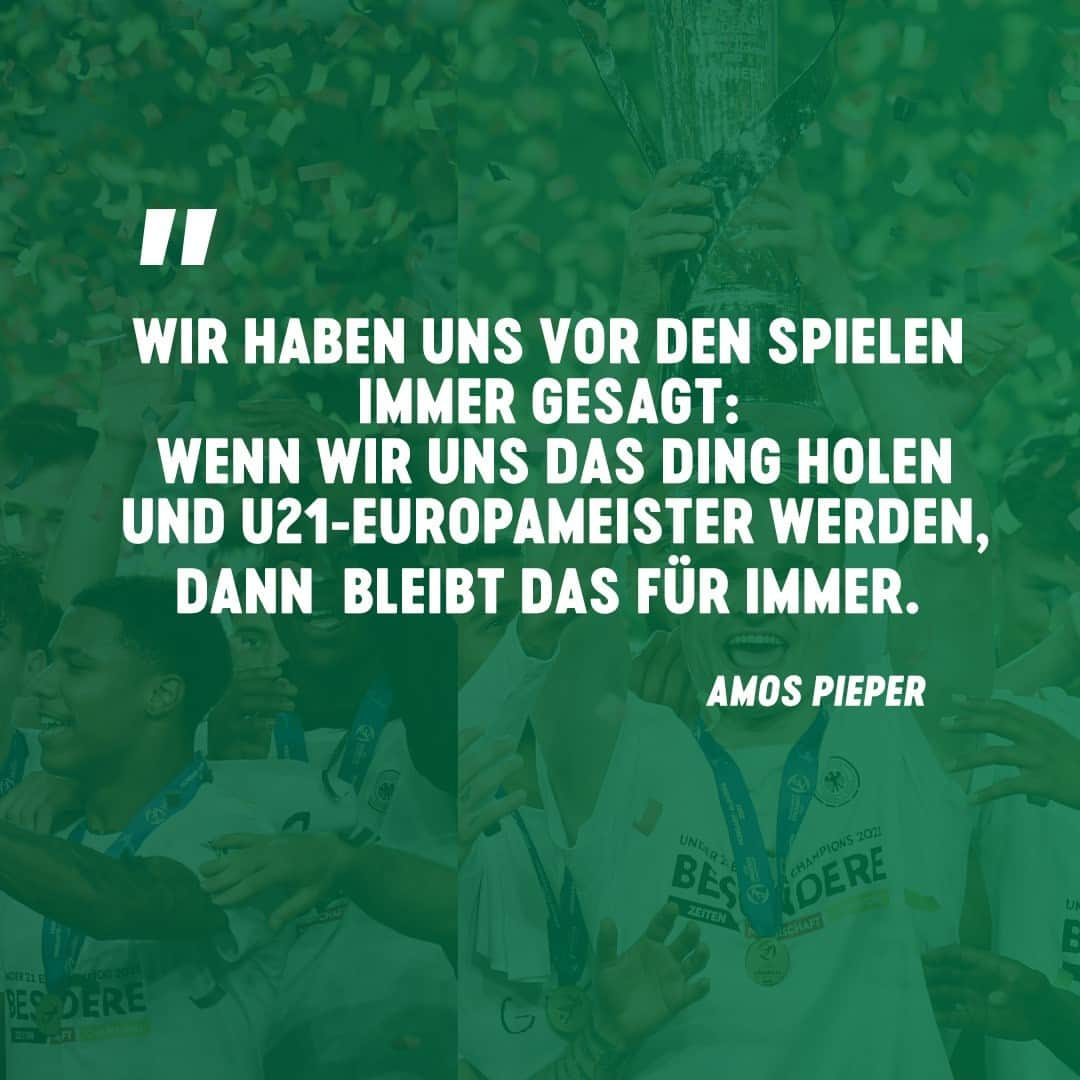 ヴェルダー・ブレーメンさんのインスタグラム写真 - (ヴェルダー・ブレーメンInstagram)「Einer der größten Erfolge in der Karriere von Amos Pieper. 🏆  Im WERDER.DE-Interview spricht der 25-jährige Innenverteidiger über den Triumph bei der U21-Europameisterschaft 2021. 🎤 ___ #werder #bremen #svw #llgw #pieper #u21euro」6月22日 17時05分 - werderbremen