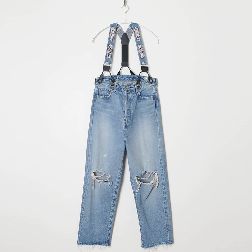 のインスタグラム：「《NEW ARRIVAL》DAMAGE DENIM SUSPENDER PANTS - HOLIDAY ONLINE STORE https://holiday-online.jp/  #HOLIDAY_PR #HOLIDAYonlinestore #HOLIDAY2023summer #HOLIDAY_denim」