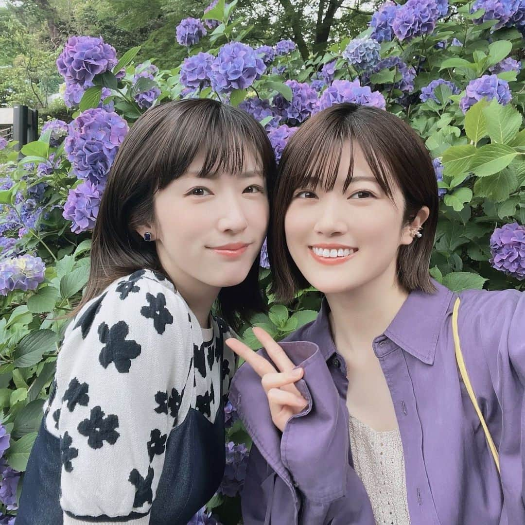 樋口柚子さんのインスタグラム写真 - (樋口柚子Instagram)「東京の紫陽花も綺麗だ〜☔️ 紫陽花3連投稿🤗  トップス…@31sonsdemode ワンピース…@noela_official」6月22日 23時56分 - higuchi_yuzu_official