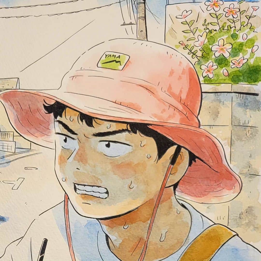 真造圭伍のインスタグラム：「カラーを下書きから三時間半で描いた。いい絵が描けた！」