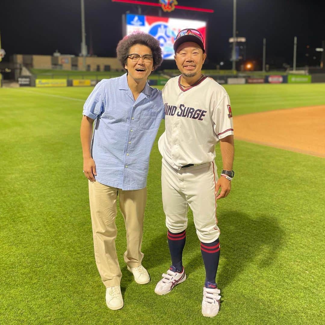 オカモト"MOBY"タクヤのインスタグラム：「6/20(Tue) #Wichita #Kansas @Twins マイナー、AAクラス @windsurgeict でベンチコーチをされている #三好貴士 #TakashiMiyoshi さんの奮闘を取材観戦。 @taka_miyoshi26」