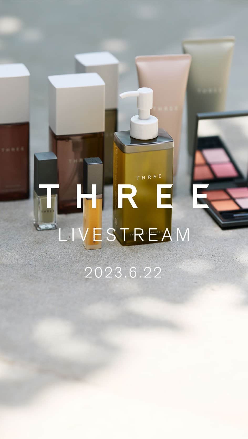 THREEのインスタグラム：「〈BEST COSMETICS AWARDS LIVE STREAM〉 今年も、THREEの商品が多数のメディアで2023 上半期 ベストコスメに輝きました。 皆様のご愛顧に感謝し、アーティストの玉木と商品担当の長瀬が商品の特長やTipsをご紹介。 ぜひ、ご参考にしてください。  〈ご紹介アイテム〉 ・THREE バランシング クレンジング オイル Ｎ ・THREE バランシングネクター クリーム ウォッシュ ・THREE バランシングネクター モイスチャライザー ・THREE バランシングステム ジェリー ウォッシュ  ・THREE バランシングステム ローション  ・THREE バランシングステム モイスチャライザー ・THREE ディヴァインリップジェム 01 ・THREE ディメンショナルビジョンアイパレット 12 ・THREE ネイルポリッシュ 137  店頭では、ホリスティックケアのサンプリング、メイクアップアイテムのタッチアップを実施中。  #threecosmetics #ベストコスメ #べスコス」