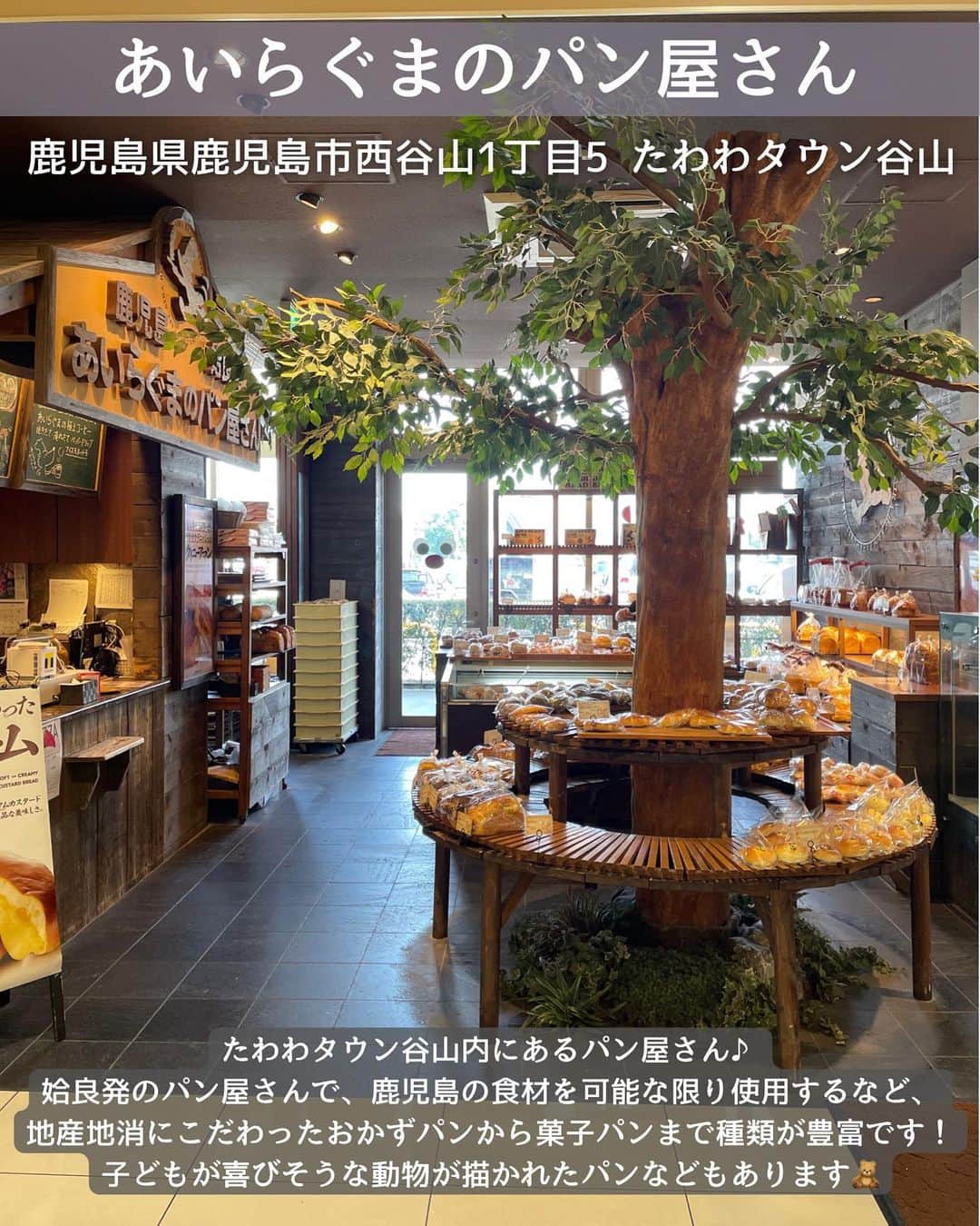 山下智子さんのインスタグラム写真 - (山下智子Instagram)「@tomoko__yamashita ←鹿児島子連れスポットやランチ  鹿児島市のたわわタウン谷山にあるパン屋さん🥐 #あいらぐまのパン屋さん あらいぐま🦝ではありません！ (これまで勘違いしていました😂) 名前に入っているように姶良発祥のパン屋さんです☝️  鹿児島の食材にこだわったパンが販売しているのですが、 驚いたのが、ピザは注文してから その場で焼いてくれること🍕 あつあつのピザをテイクアウトすることができます✨ しかも大きいのにお手頃サイズ🥹しかも美味しい！！  子どももピザは大好き🍕❤️ パクパク食べていました🤗  ピクニックやおもてなしの際の一品におすすめです🫶  【注意点】 あいらぐまのパン屋さん谷山店の内容です  .......................................... ◆𝐋𝐨𝐜𝐚𝐭𝐢𝐨𝐧◆ あいらぐまのパン屋さん谷山店 📍鹿児島県鹿児島市西谷山1-5 open 09:30-19:00 🚘駐車場有 ..........................................  #tomoko__yamashita_kagoshima 「鹿児島」に関する投稿は、 このハッシュタグで検索！  ..........................................  ◆𝑻𝒉𝒂𝒏𝒌𝒔◆ 最後まで読んでくれてありがとうございます❤️  このアカウントは、 鹿児島の子連れスポット・ランチを 発信しています♪  ／ フォロー・いいね・ コメント・保存大歓迎♪ 喜びます🙋‍♀️ ＼  @tomoko__yamashita  ..........................................   #鹿児島 #鹿児島ランチ #鹿児島パン #鹿児島パン屋 #鹿児島パン屋さん #鹿児島ピザ #鹿児島テイクアウト #鹿児島グルメ #鹿児島子連れ #鹿児島子連れランチ #鹿児島子連れお出かけ #鹿児島ママ #鹿児島ママと繋がりたい #たわわタウン谷山 #ピザ #ピザランチ」6月22日 21時03分 - tomoko__yamashita