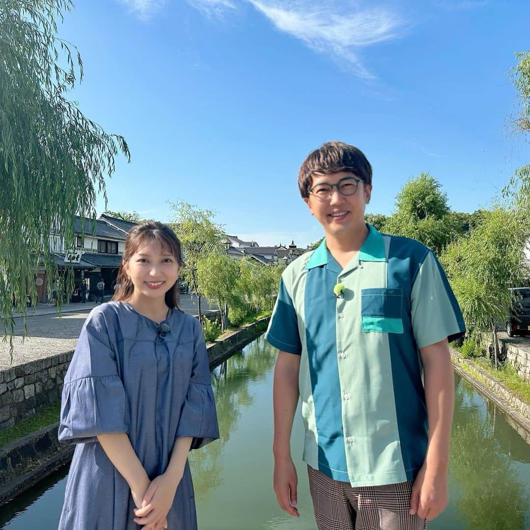 金子貴俊のインスタグラム：「岡山放送「金バク」 6/23(金)1900〜2000 出演いたします。  今川菜緒アナウンサーさんと「JR倉敷市駅前でお宝探し！」してきました！！！  🔹外はサクサク&中はモチモチ！食感に感動チュロス！ 🔹ステキな光作員とアート体験！ 🔹絶品！牛骨白湯ラーメン！ 🔹本格茶室にカフェスタイル。茶道体験。 🔹旅の疲れを癒やしてくれる！ひと味違う「発酵食品」のお店発見！ 🔹有名焼き肉店でムチャぶり！  久々の岡山ロケにテンション上がりすぎ！ 絶品グルメに感動しまくり！ アート体験も楽しかったし、茶道も盛り上がったなぁー。終始笑いの絶えない素敵な一日でした！是非、ご覧ください！  #金バク#岡山#倉敷」