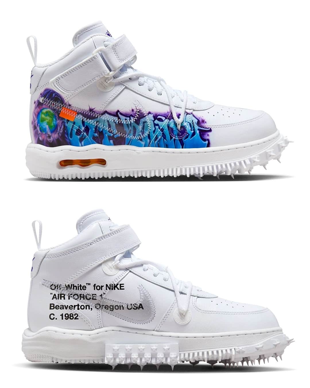 Sneaker Newsさんのインスタグラム写真 - (Sneaker NewsInstagram)「Virgil Abloh's Off-White x Air Force 1 Mid "Graffiti" just released exclusively at @off____white in-store and online. Where do these rank among Virgil's AF1 collaborations? LINK IN BIO to find out how to get your own.」6月23日 9時00分 - sneakernews