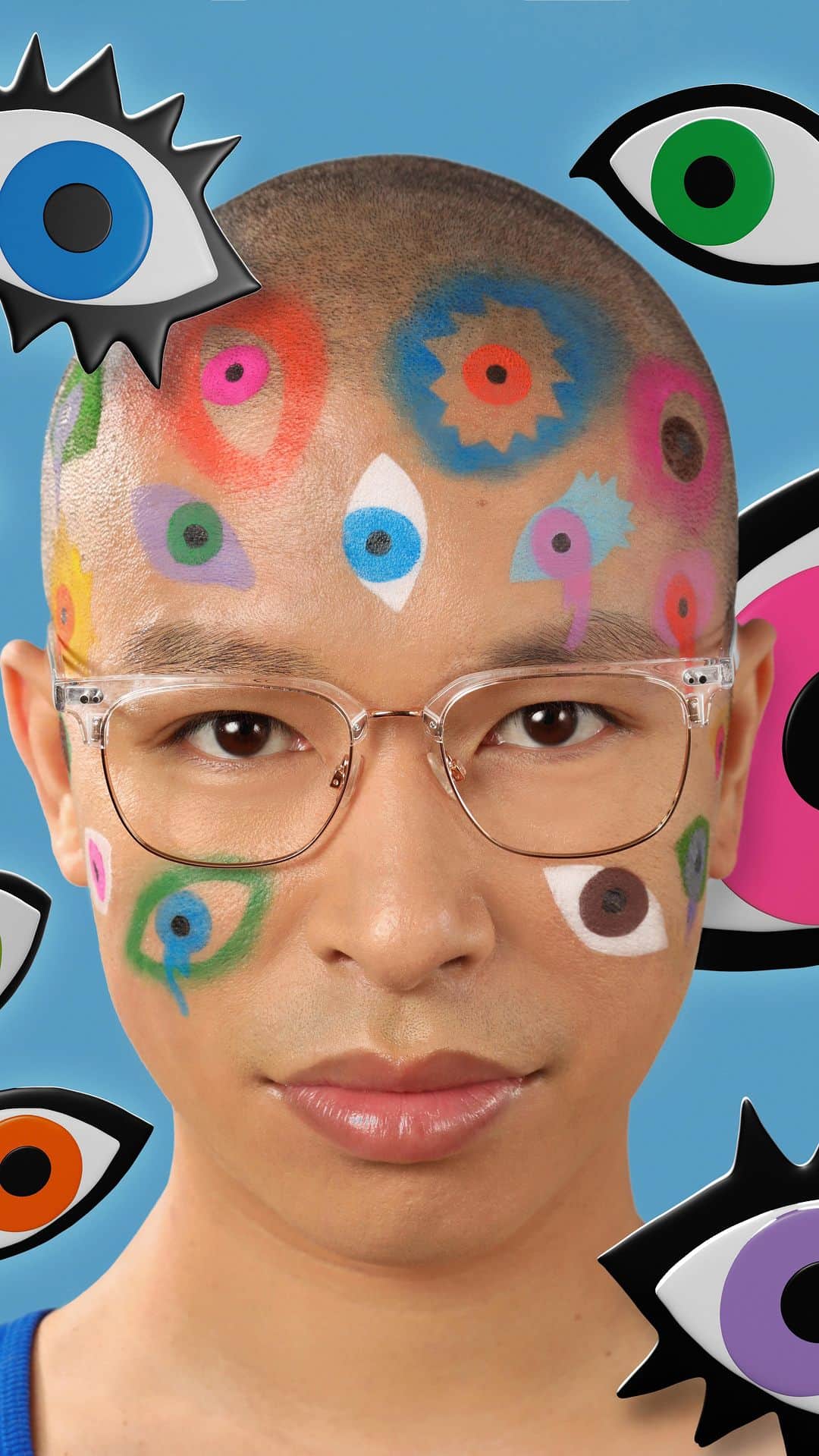 Warby Parkerのインスタグラム：「All eyes are on @brianvu in this colorful look 👀🌈」