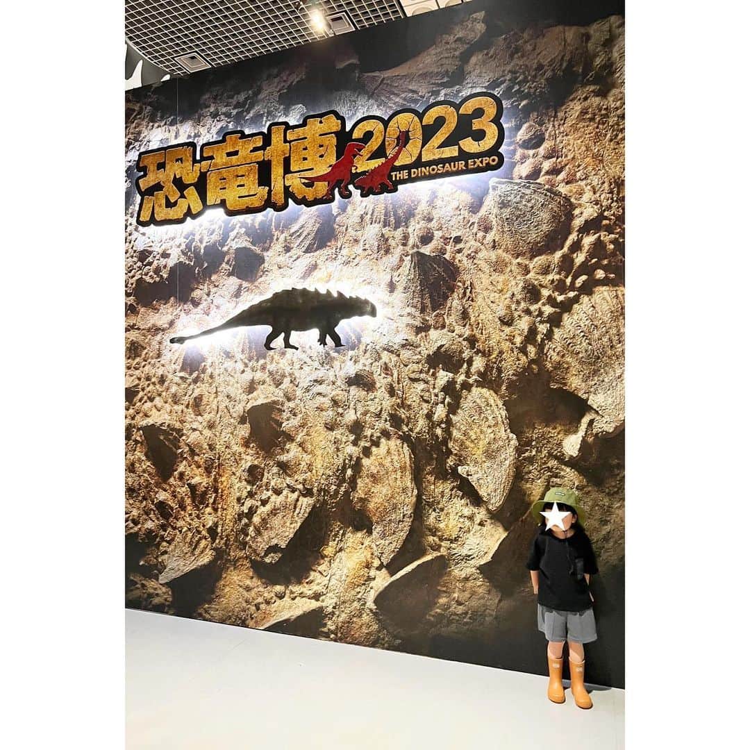 権藤朱実さんのインスタグラム写真 - (権藤朱実Instagram)「🦖 『恐竜博2023』  ギリギリセーフで！！ 息子、初めての博物館デビュー✨ ・・・もちろん最近どハマりしている恐竜の！！  平日だったけど、激混みで観るの大変だった😓 もっと小さい子も見やすい展示だったら良かったなと🤔 でも、当の本人は👦🏻 終始あちこちに見える恐竜の展示をキラキラした目で観てたよ✨  音声ガイド付きで回ったけれど・・・ 人多すぎて、それどころじゃなかったーーーーー😭笑  #model #satorujapan #akemigondo #モデル #サトルジャパン #権藤朱実 →@satorujapan_official →@akemigondo ☑︎プロフィールのリンクにて、写真公開中☆ ☑︎リールにて、息子のあれこれ公開中☆」6月23日 1時06分 - akemigondo