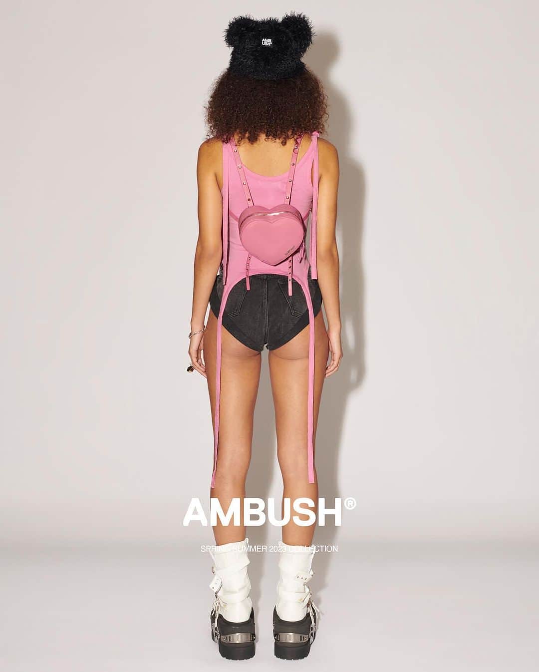 AMBUSHさんのインスタグラム写真 - (AMBUSHInstagram)「#AMBUSH MINI HEART BACKPACK, the signature heart-shaped bag is reimagined as a backpack for hands-free ease and nostalgic styling. Now available at our WEBSHOP.」6月23日 1時21分 - ambush_official