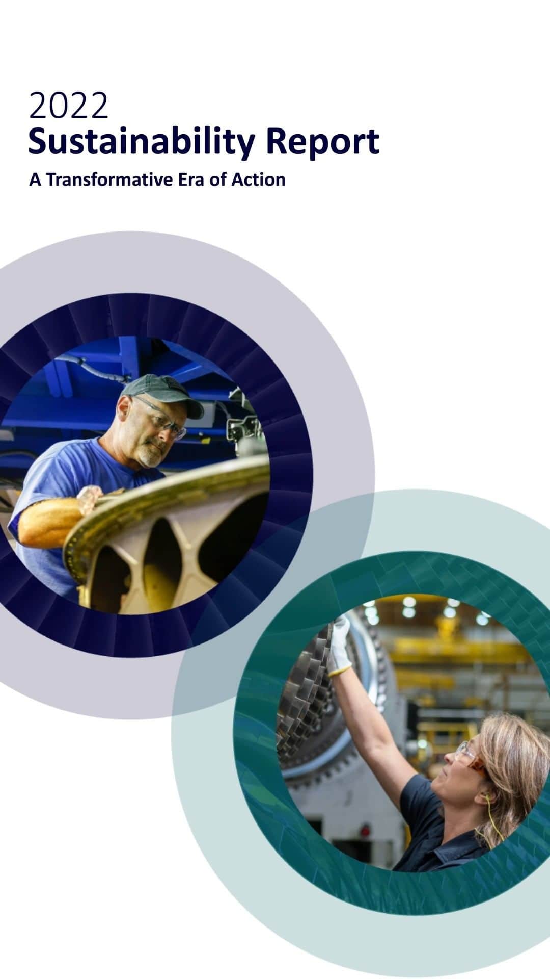 GeneralElectricのインスタグラム：「A Transformative Era of Action 👏  In 2022, we powered ahead with our sustainability efforts. By sharpening our focus, we gain more opportunities for @ge.vernova to electrify and decarbonize the world and for @ge_aerospace to invent the future of flight.  Read more at the link in our bio.」