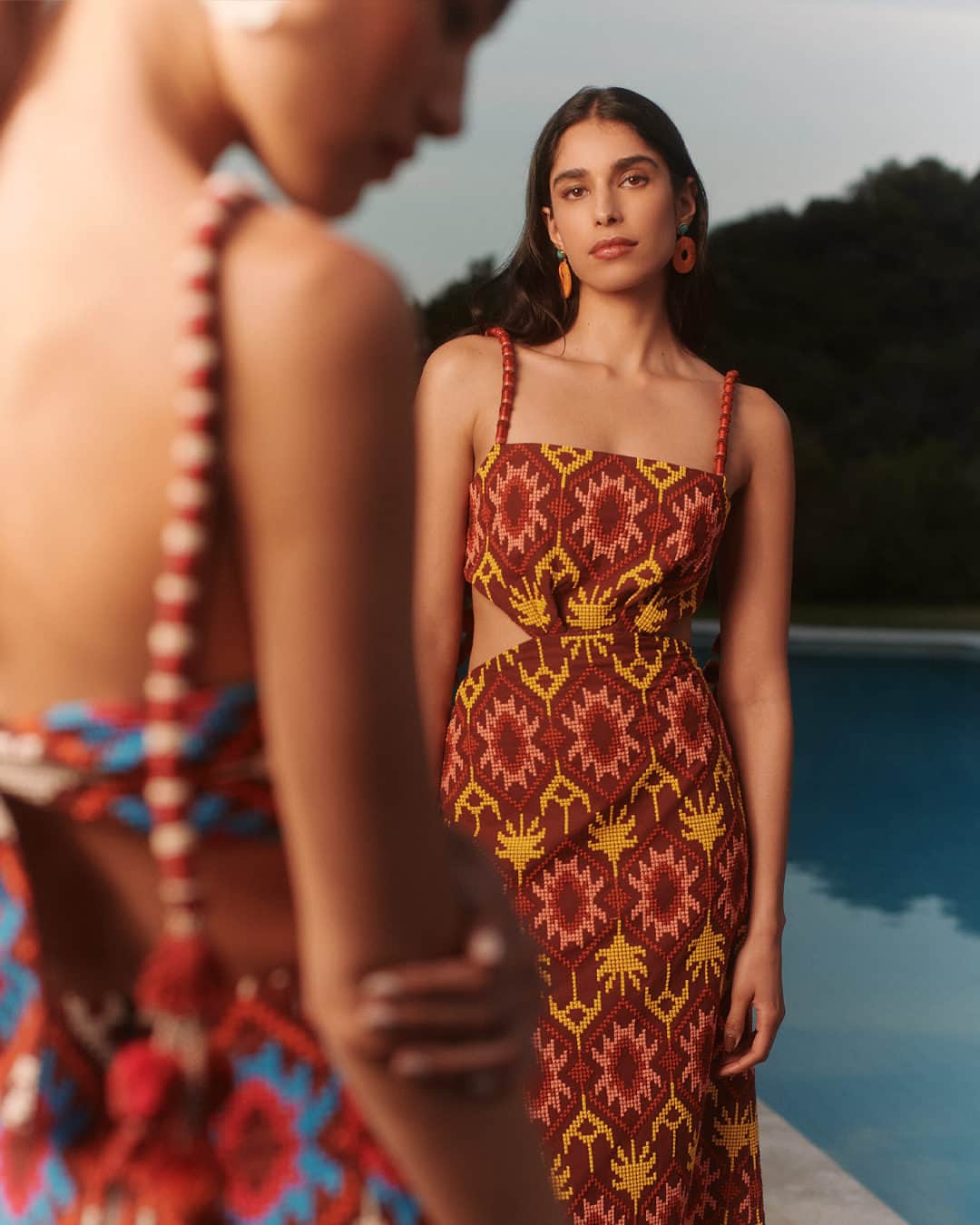 Nordstromのインスタグラム：「Trending for summer 2023: patterns of every kind, like these vacation-ready dresses from Johanna Ortiz that blend thoughtful heritage prints with crowd-pleasing florals. Visit the link in bio to shop getaway looks from your favorite designer collections.​  ​  Braided History Embroidered Dress – Item 7624266​  Leyenda Anudada Embroidered Strap Convertible Dress – Item 7624261」